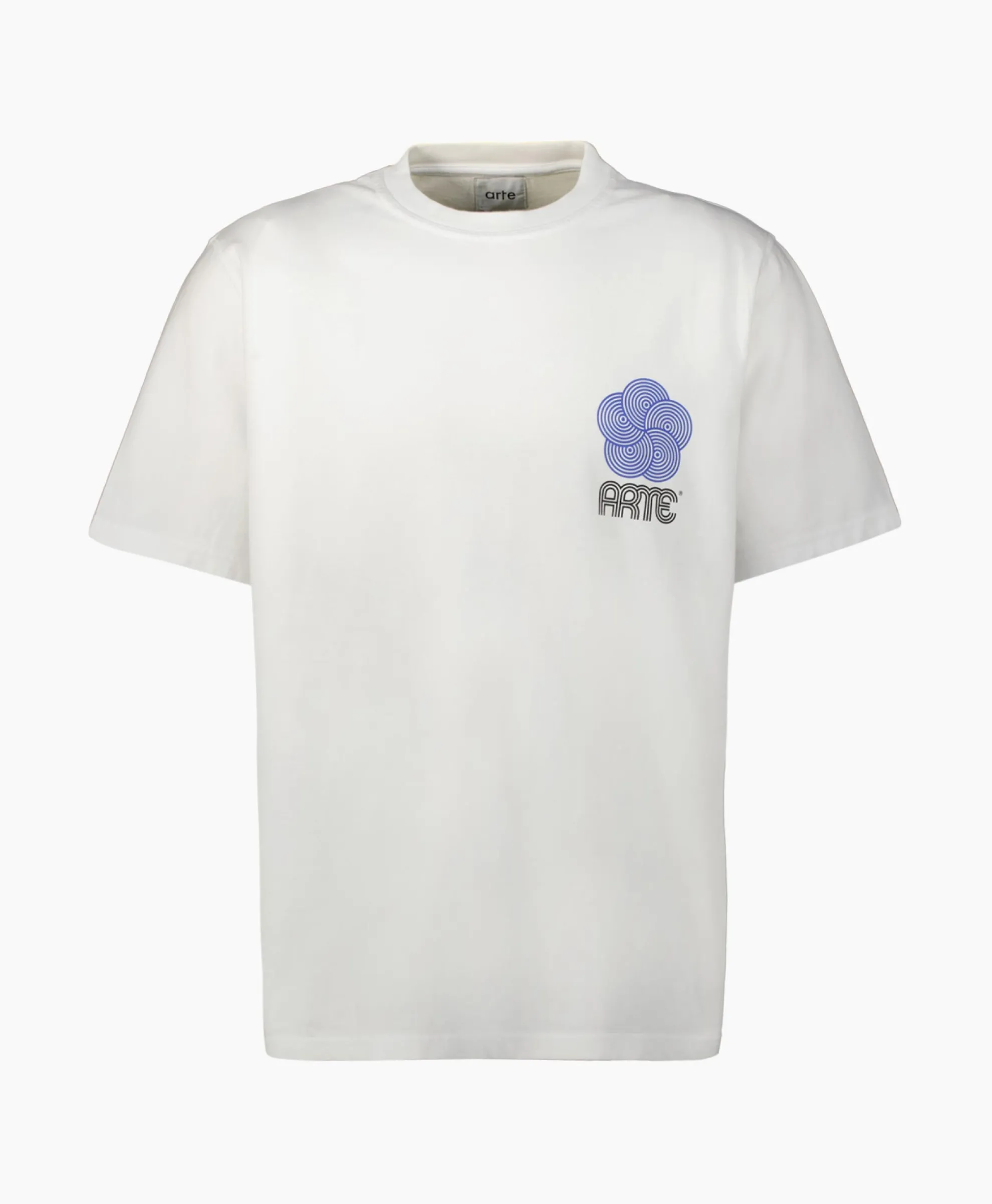 Arte Antwerp T-Shirt Korte Mouw Circle Flower Back Front Print Wit