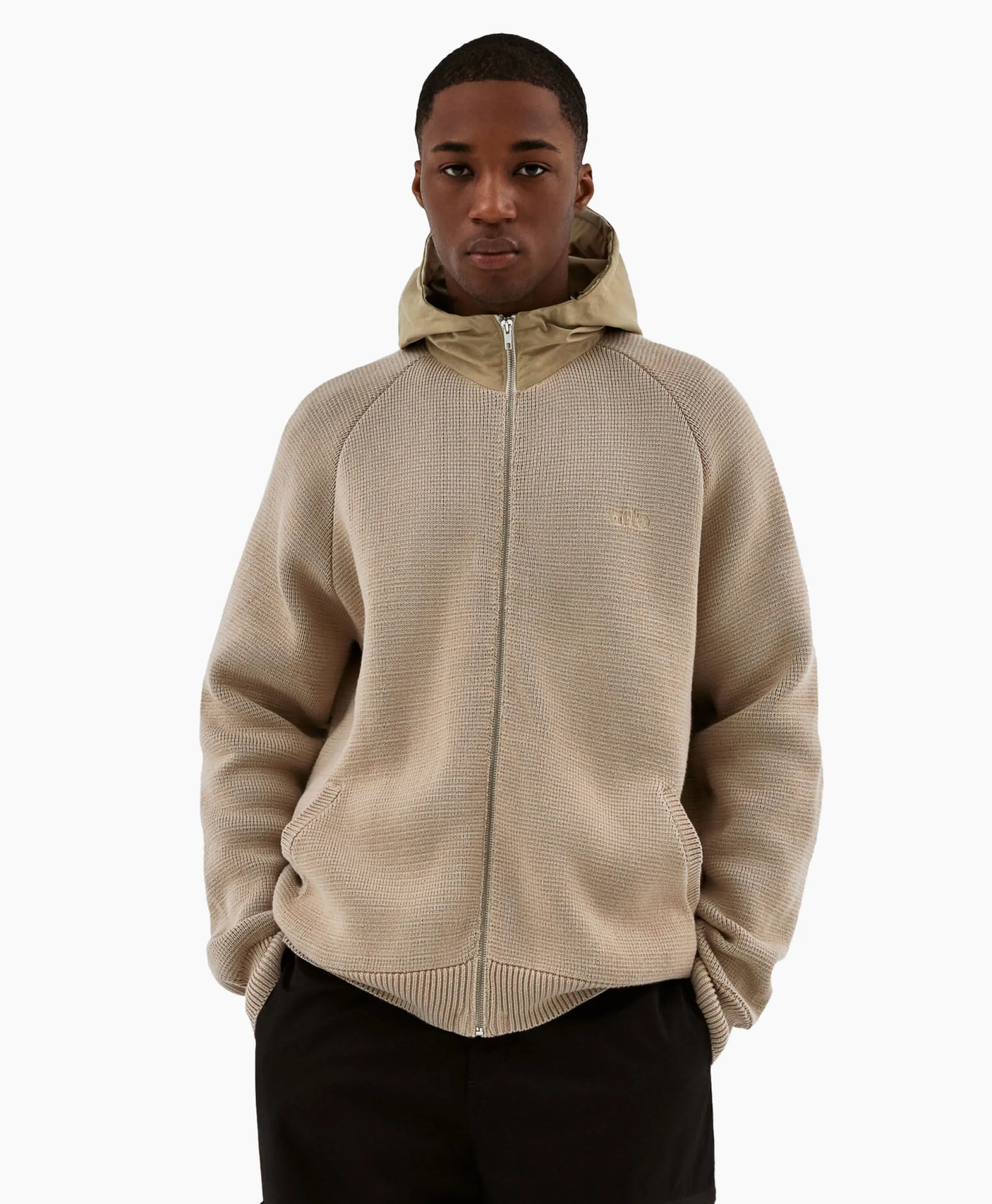 Arte Antwerp Vest Nylon Hood Off White