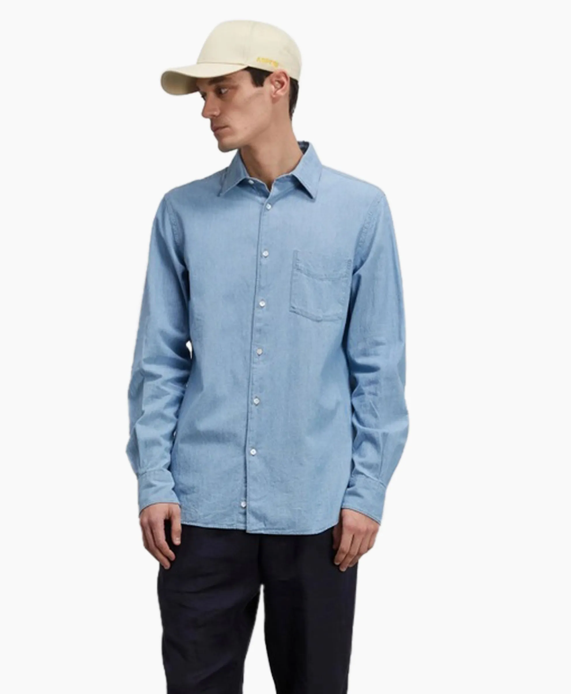 Aspesi Overhemd Camicia Sedici Licht Blauw