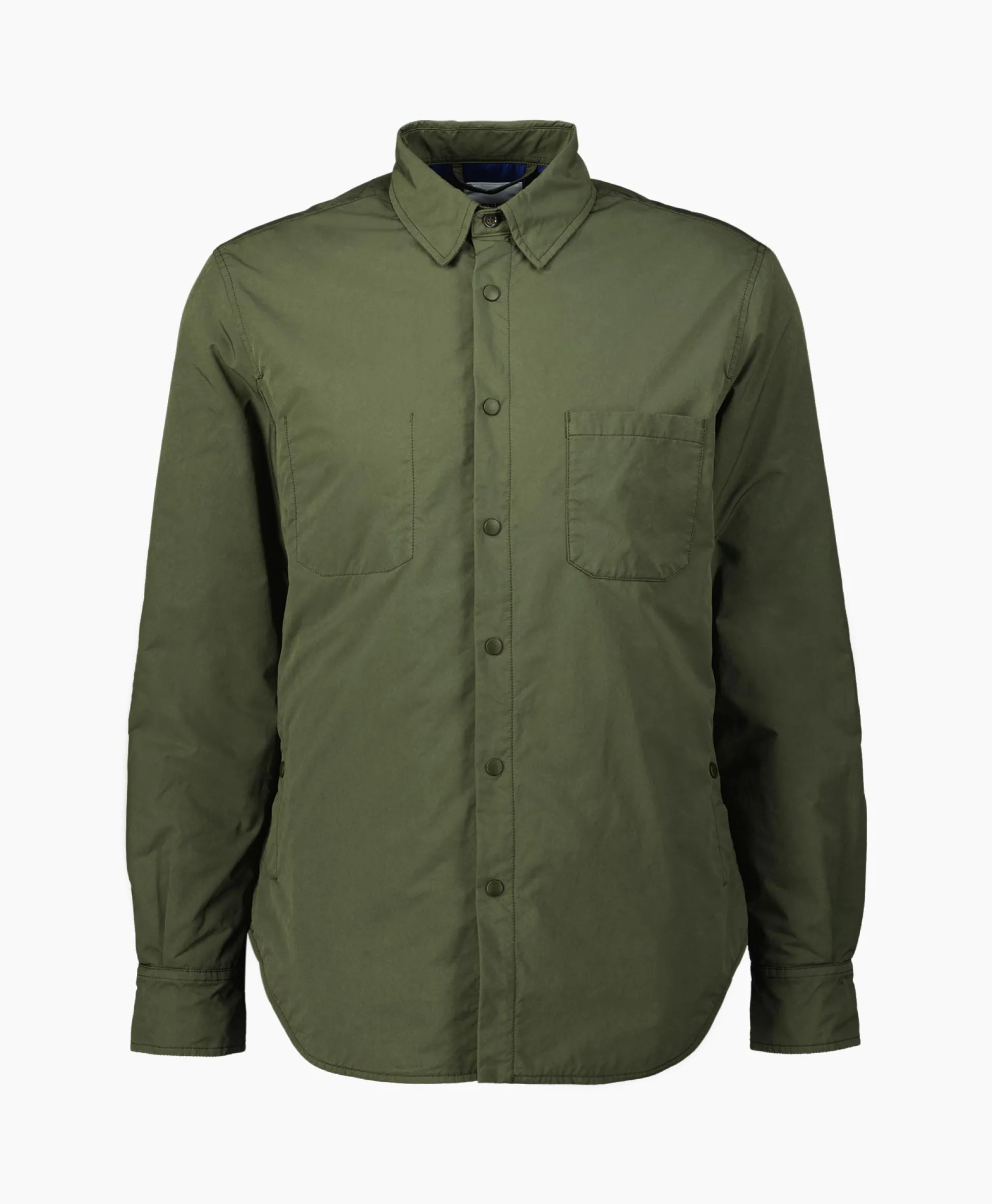 Aspesi Overhemd Camicia Alvaro Wool Donker Groen