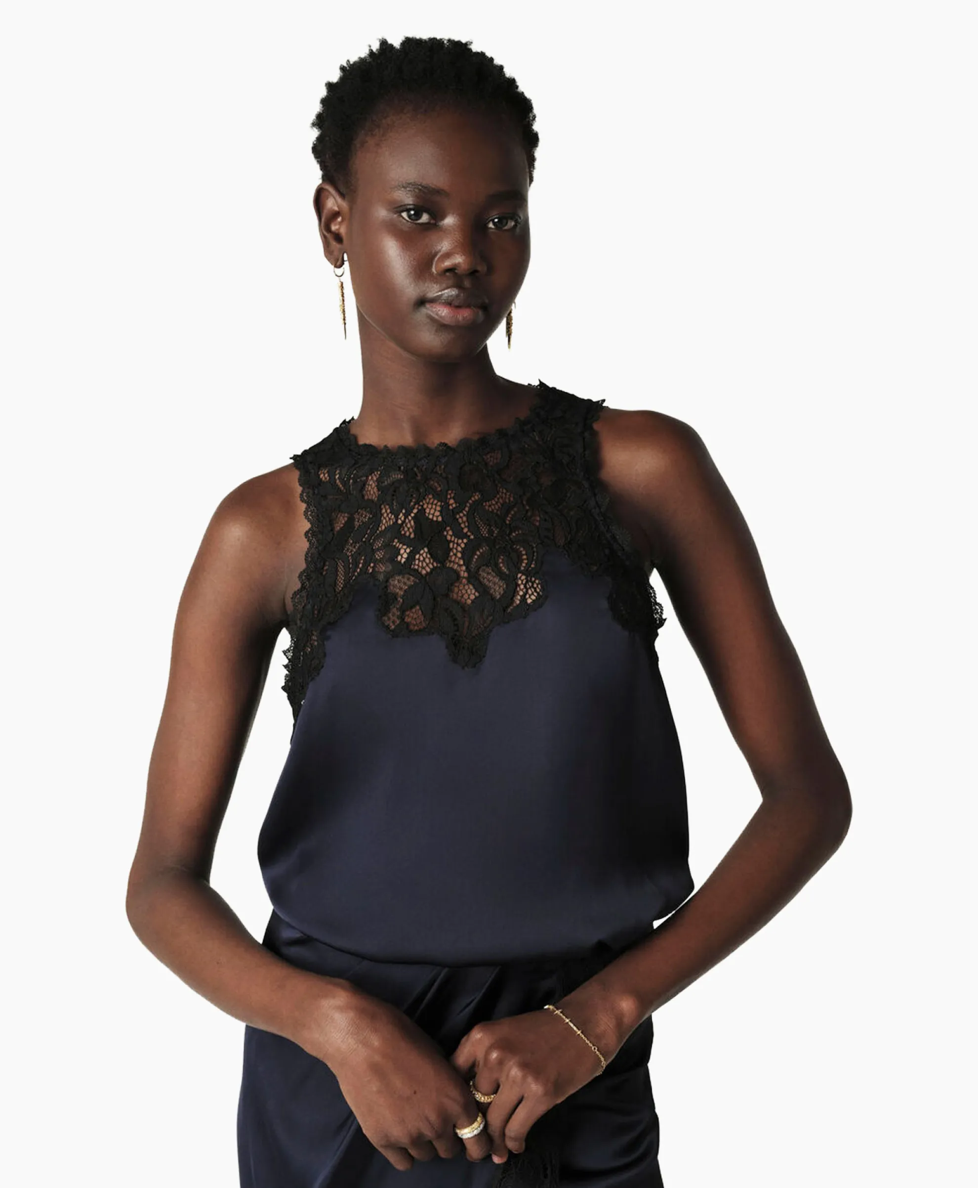 Ba&Sh Top Clea Donker Blauw