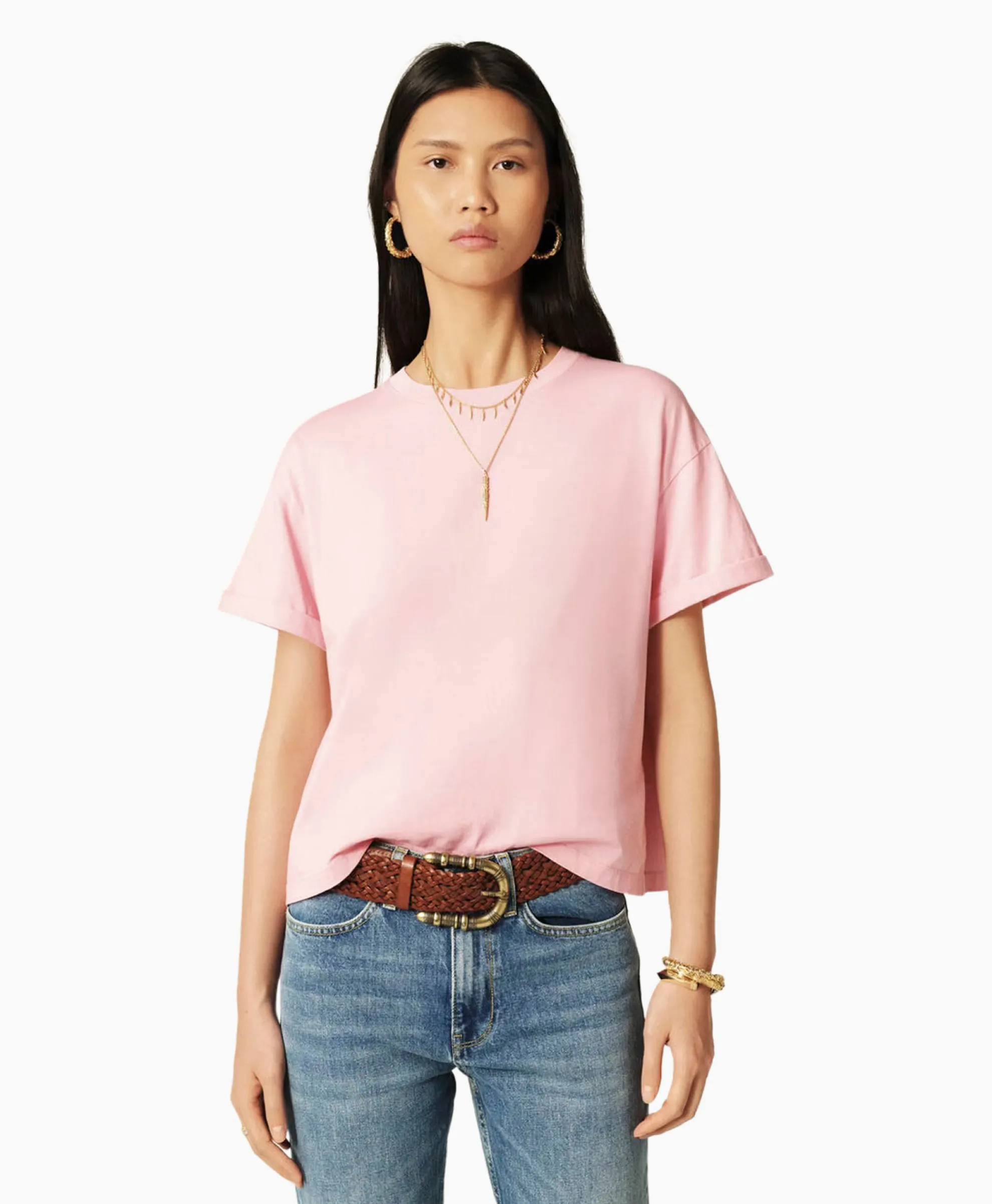 Ba&Sh T-Shirt Korte Mouw Rosie Pink