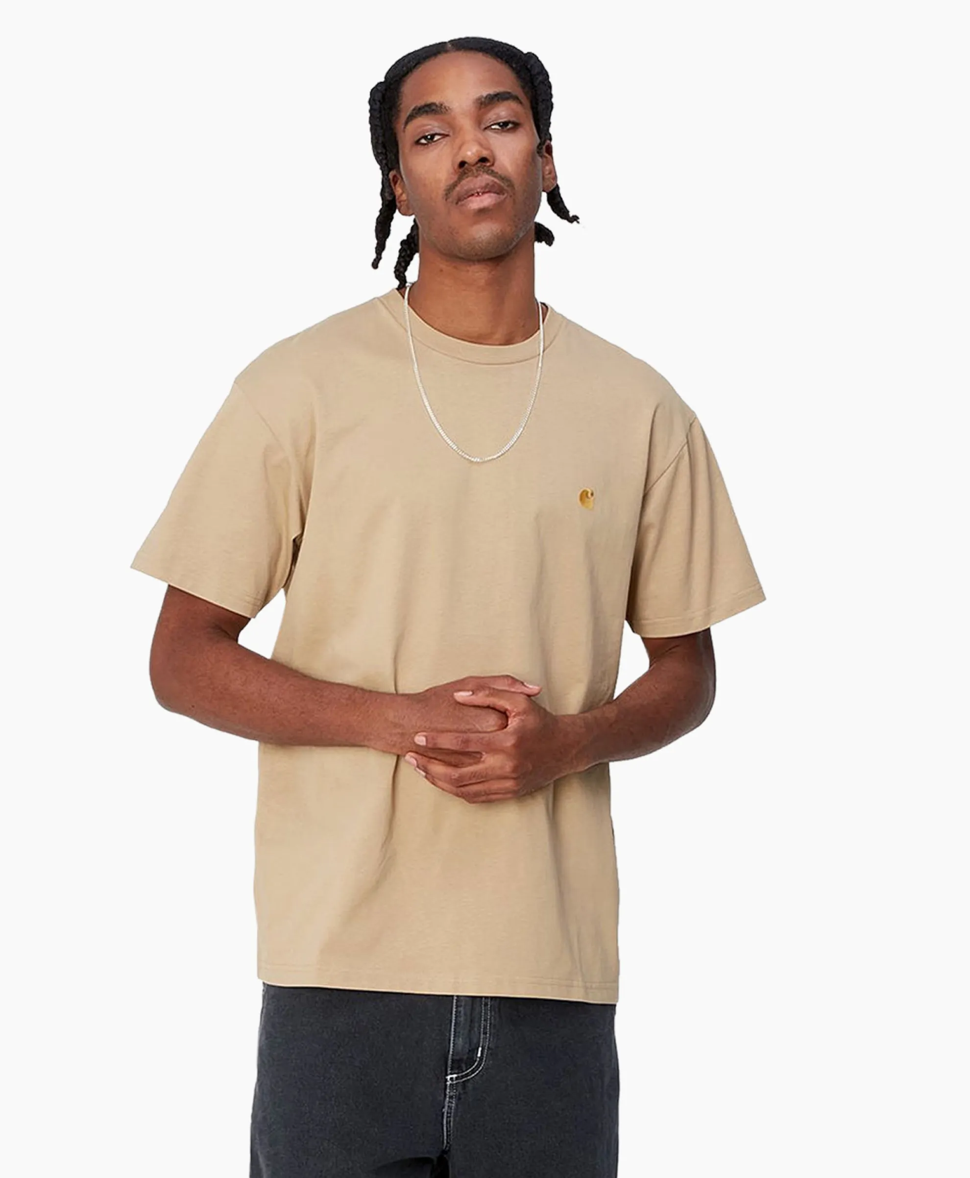 Carhartt Wip T-Shirt Korte Mouw S/S Chase Beige