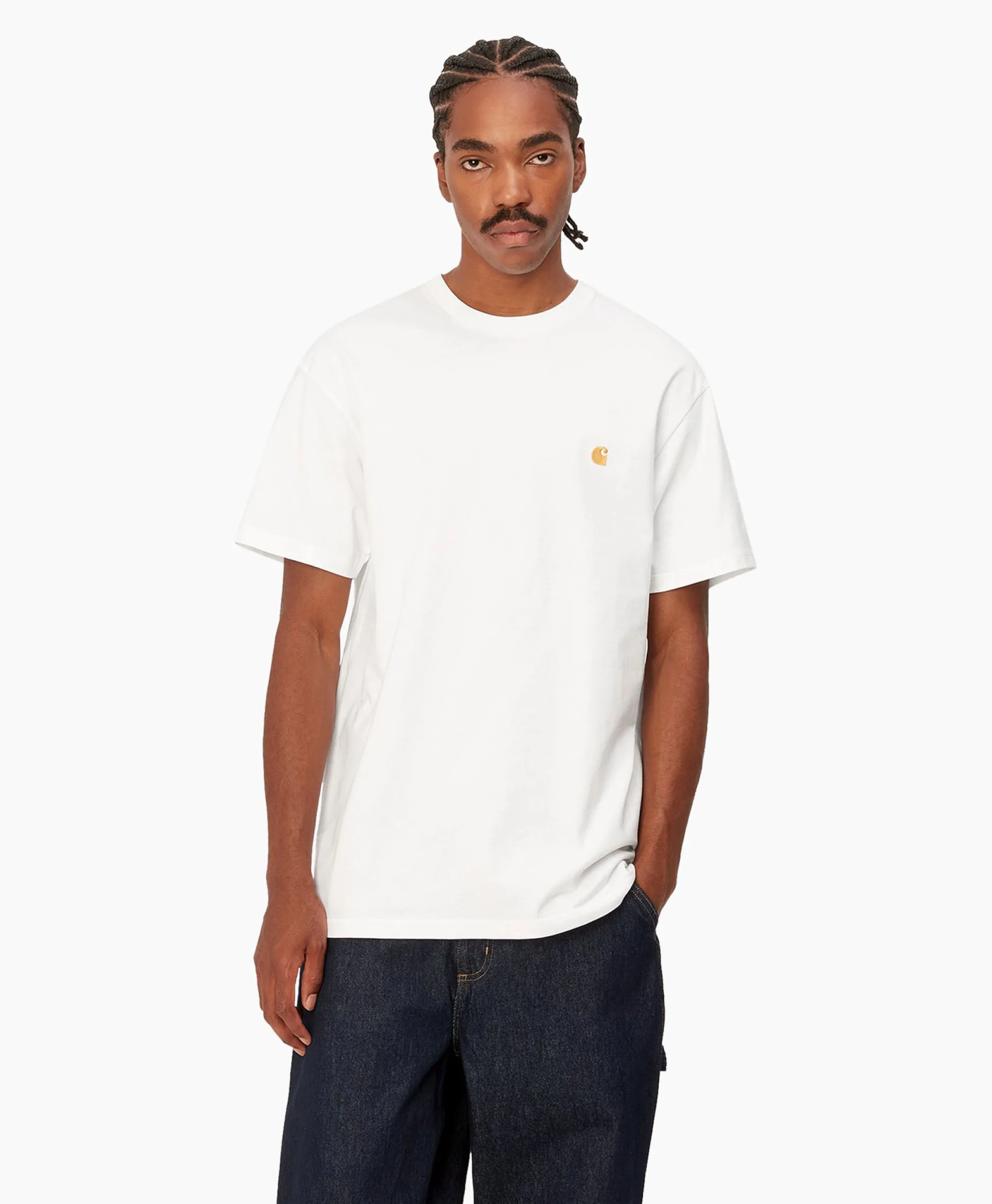 Carhartt Wip T-Shirt Korte Mouw S/S Chase Wit