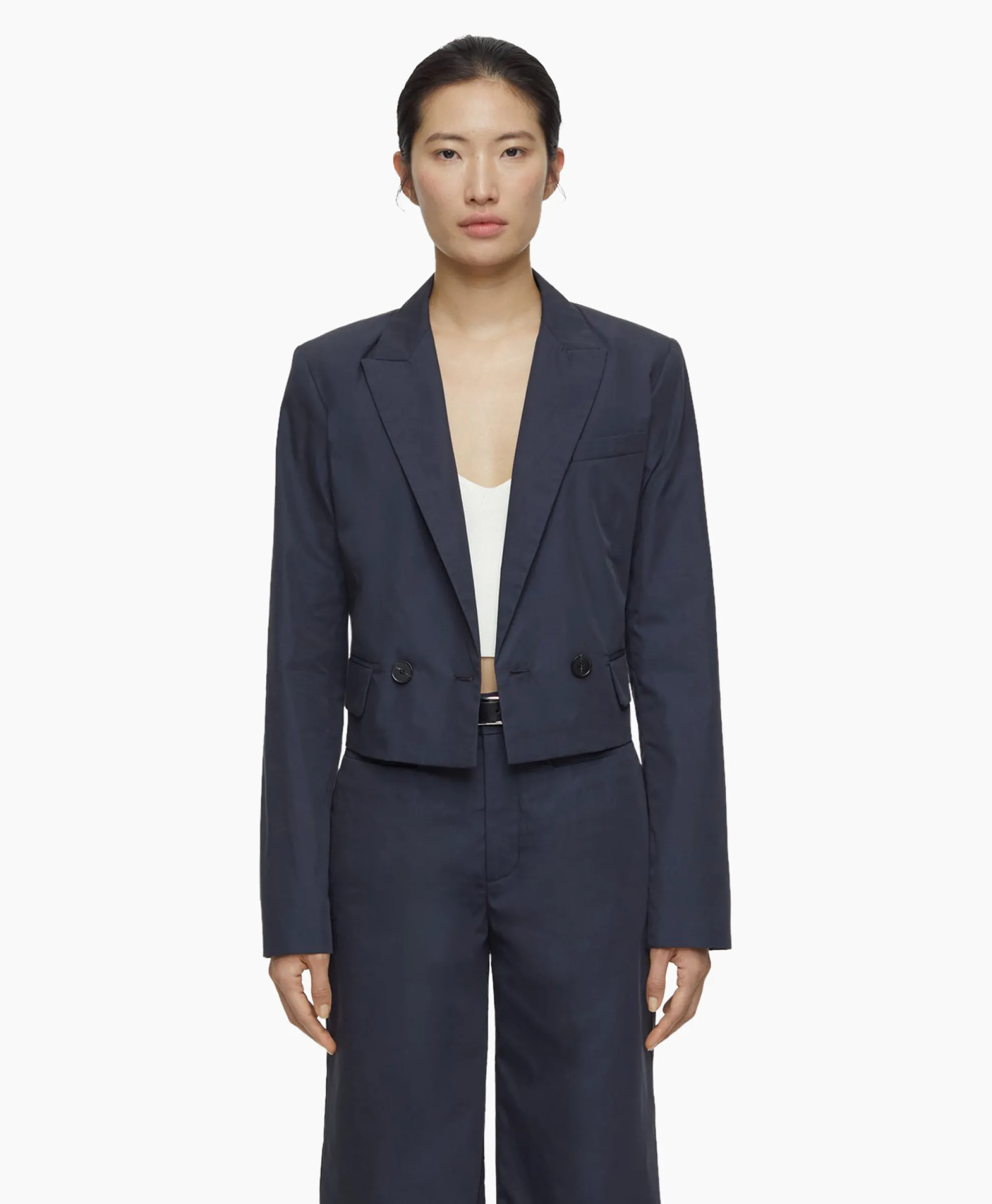 Closed Blazer Fitted Blauw