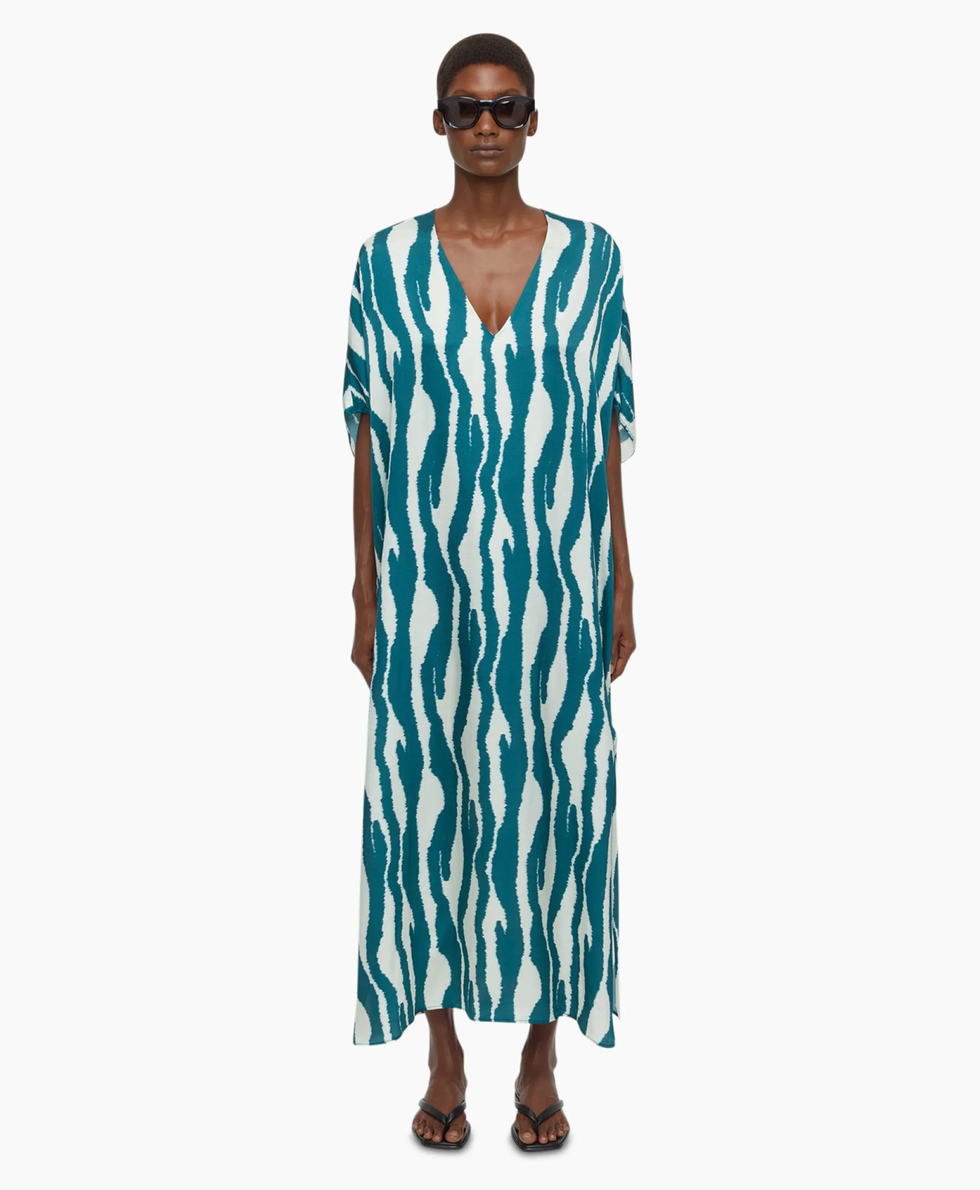 Closed Maxi Jurk Caftan Blauw