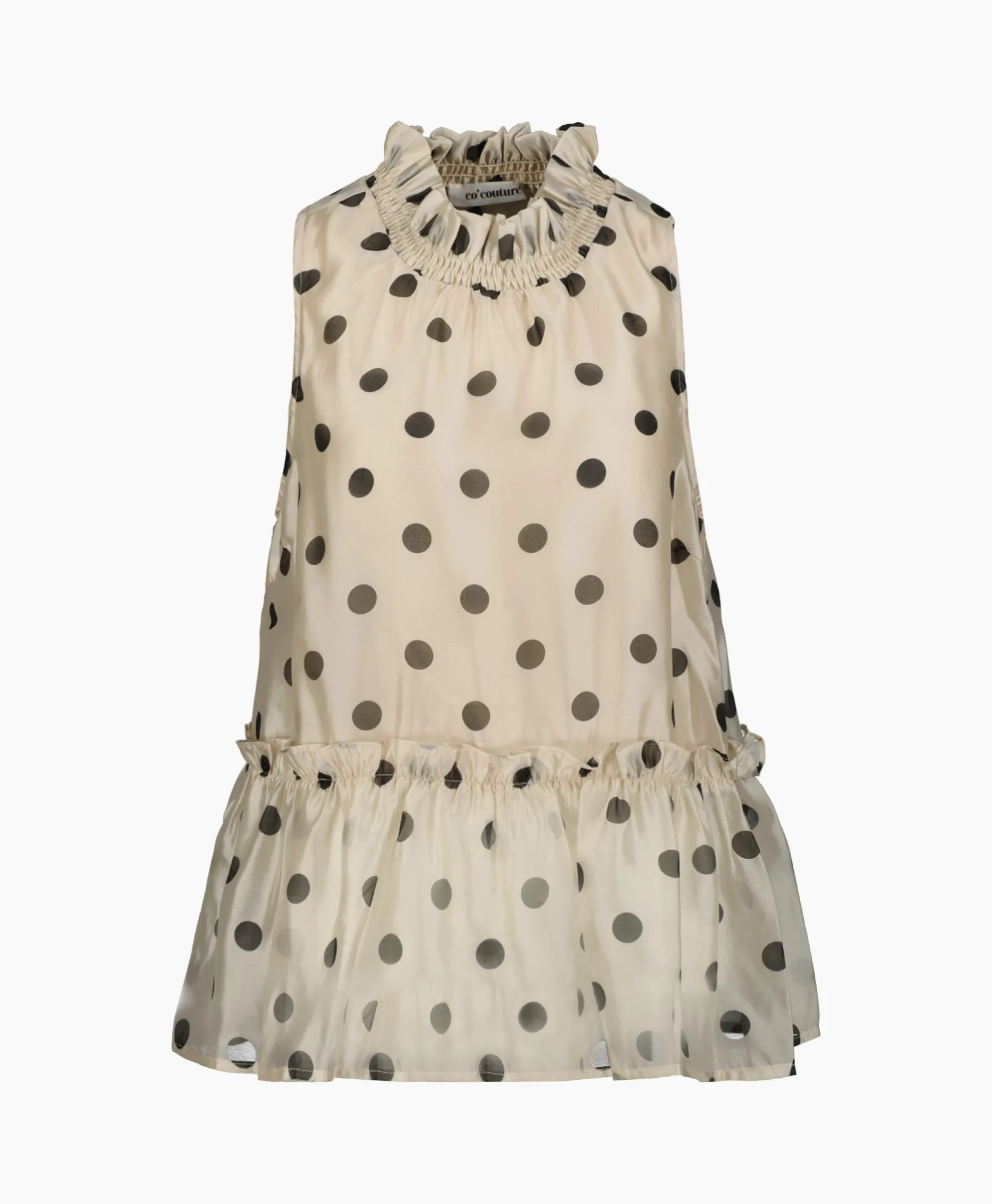 Co'Couture Top Drewcc Dot Halterneck Zwart