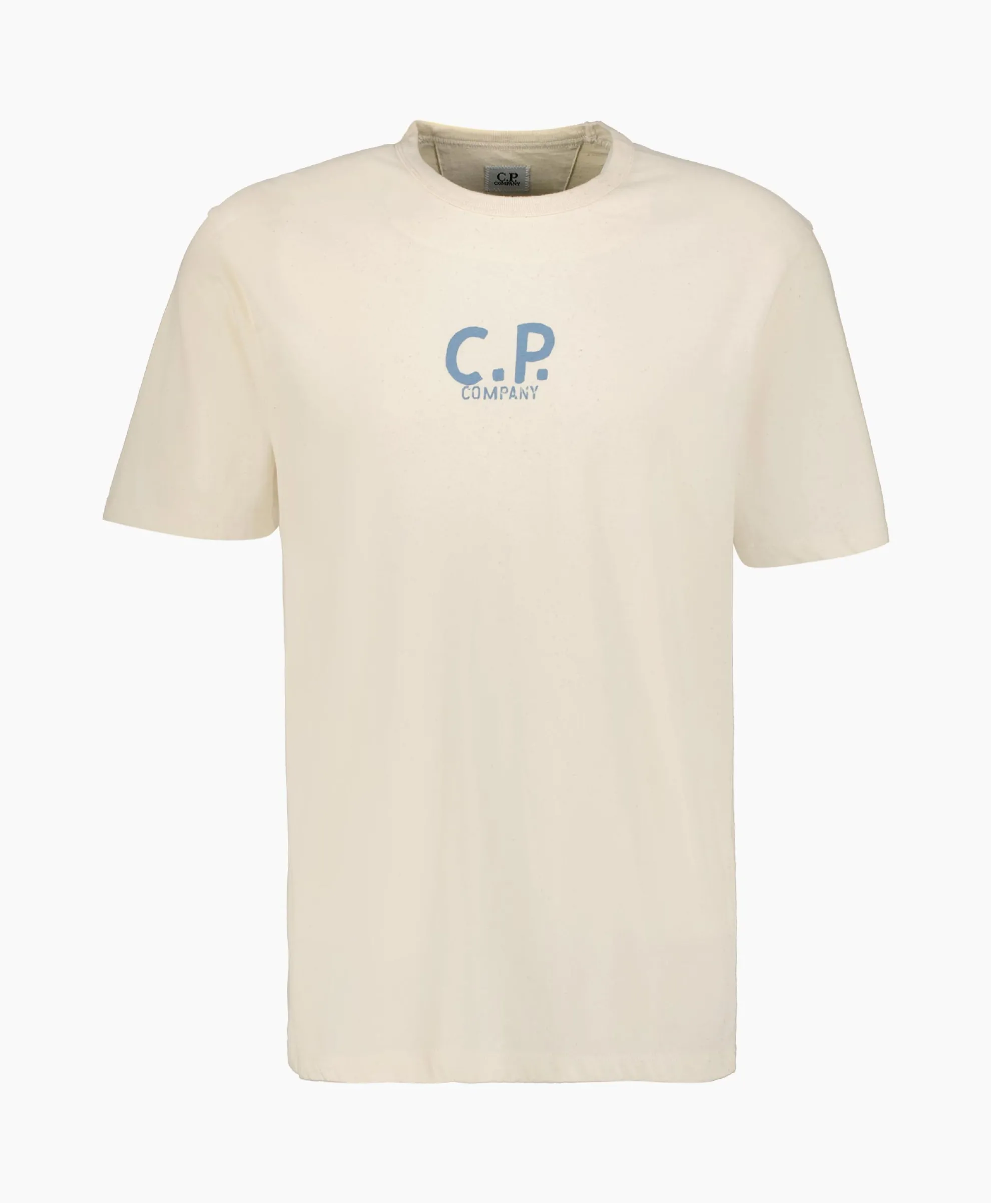 Cp Company T-Shirt Natural Jersey Ecru