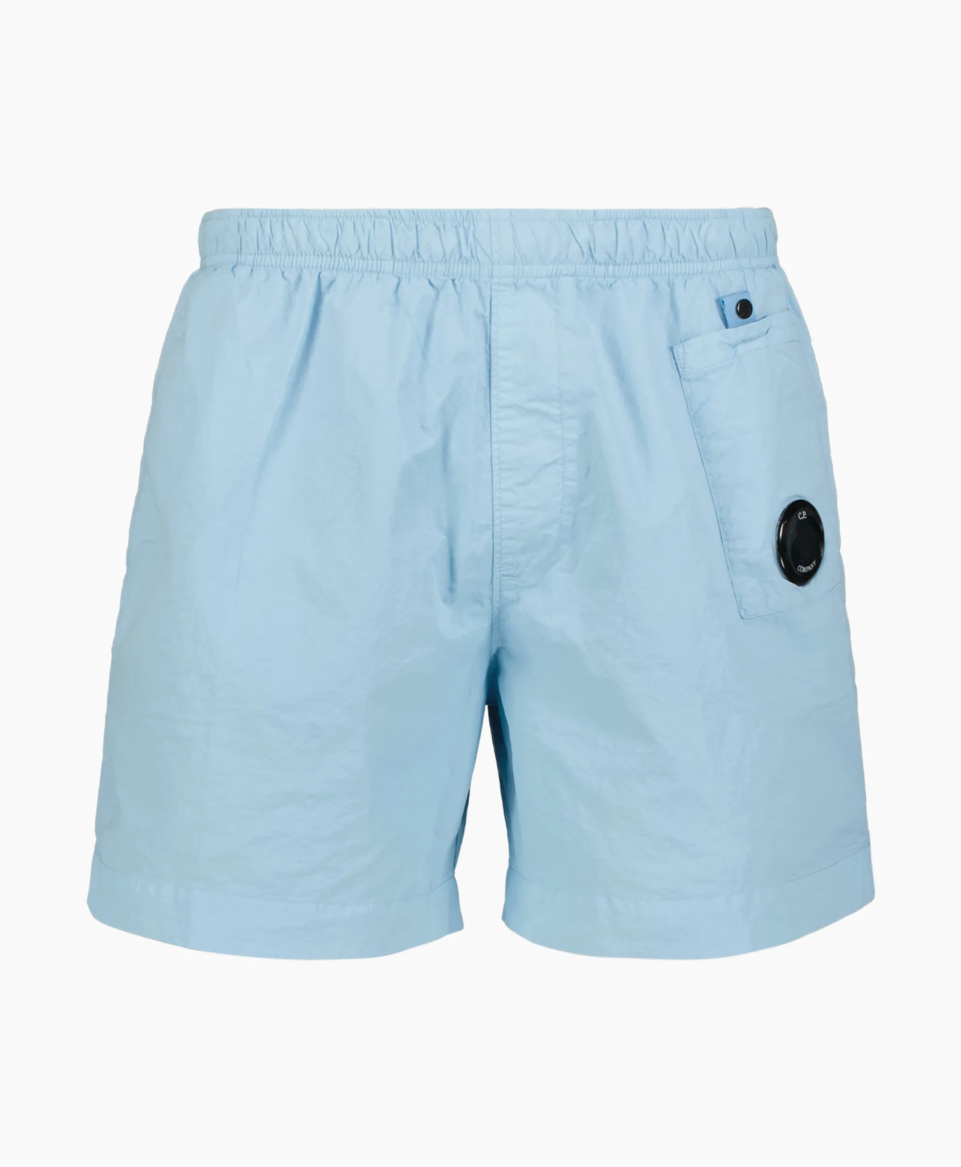 Cp Company Zwembroek Flatt Nylon Utility Licht Blauw