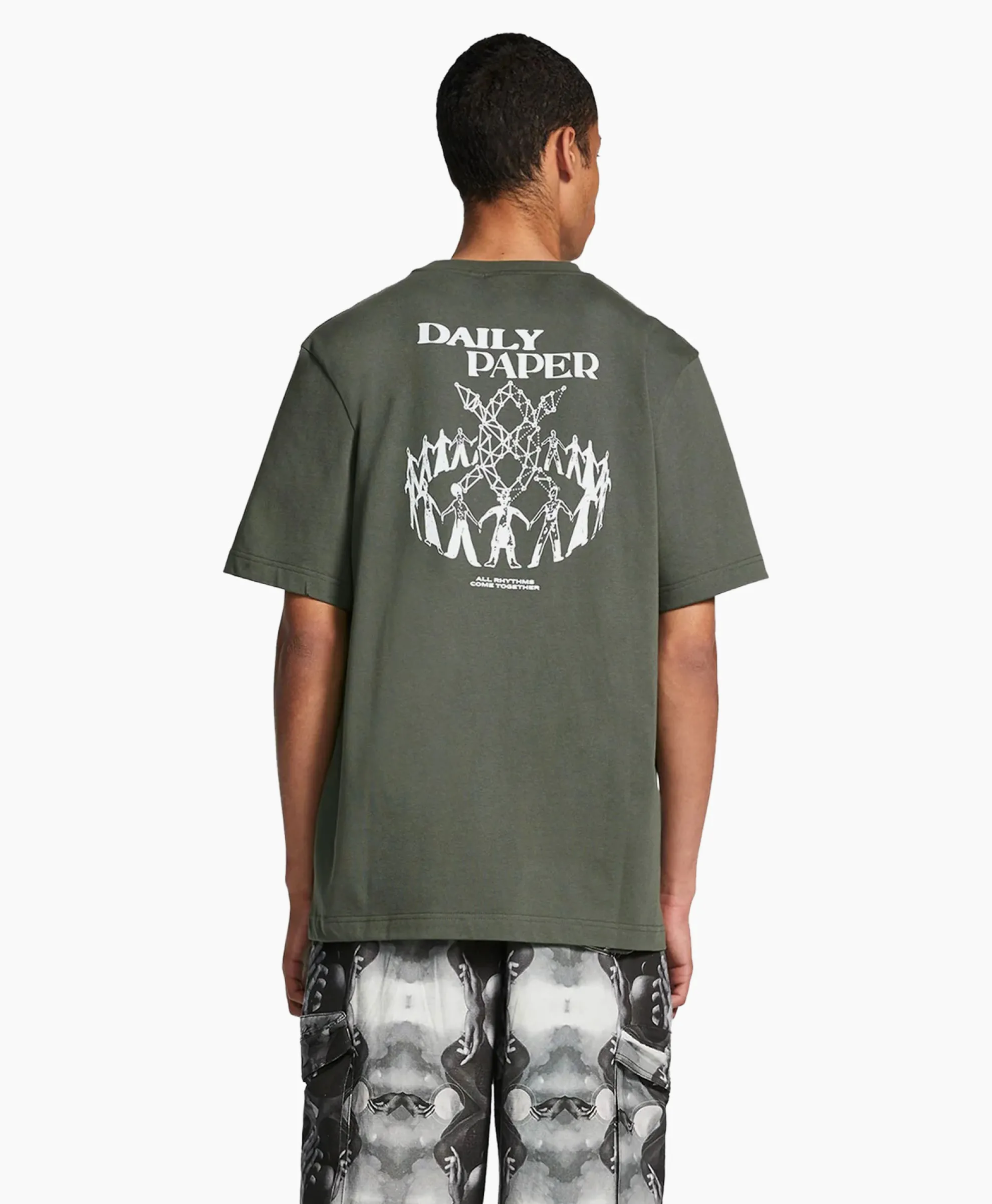 Daily Paper T-Shirt Korte Mouw Hand Donker Groen