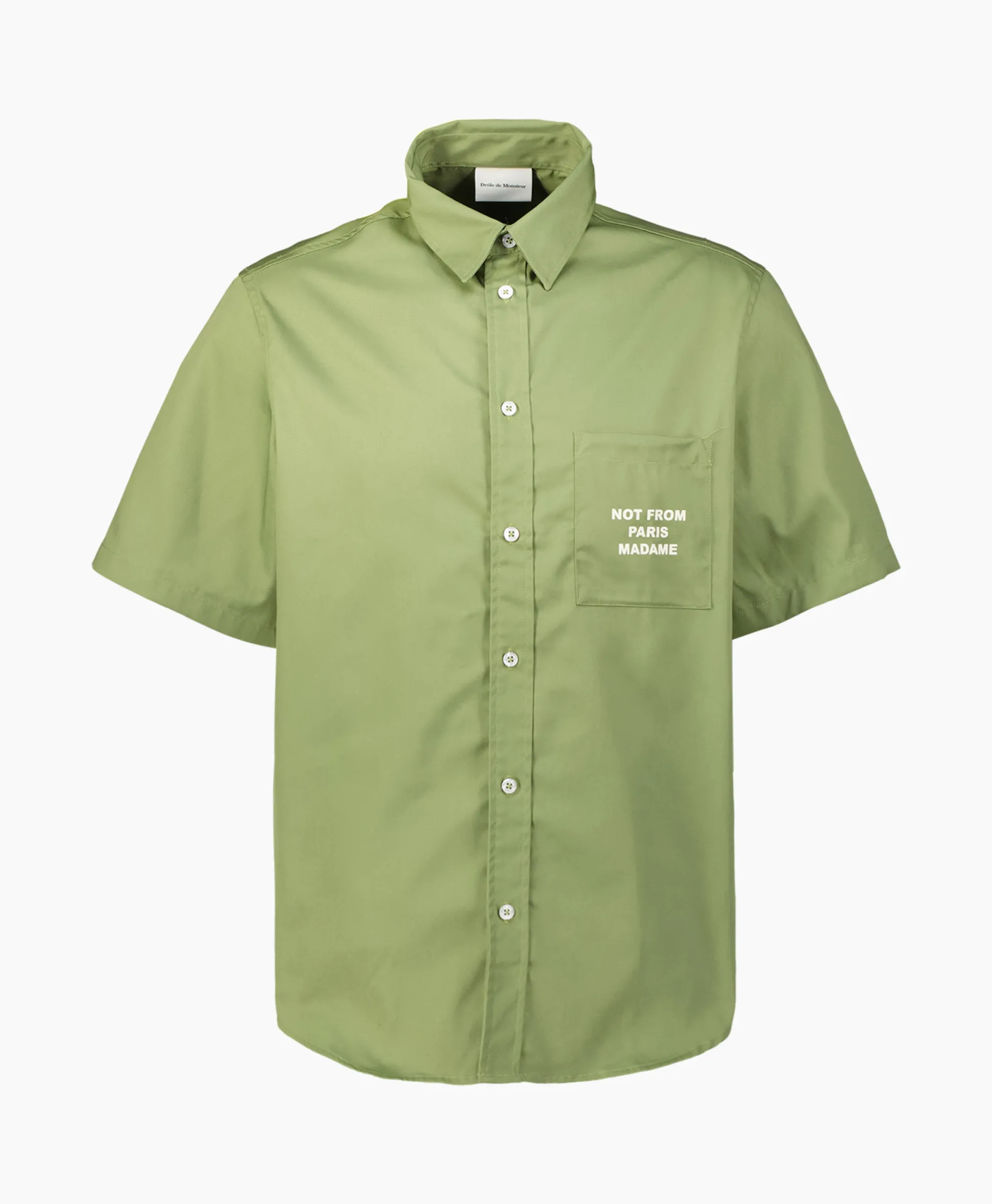 Drole De Monsieur Overhemd La Chemise Slogan Khaki