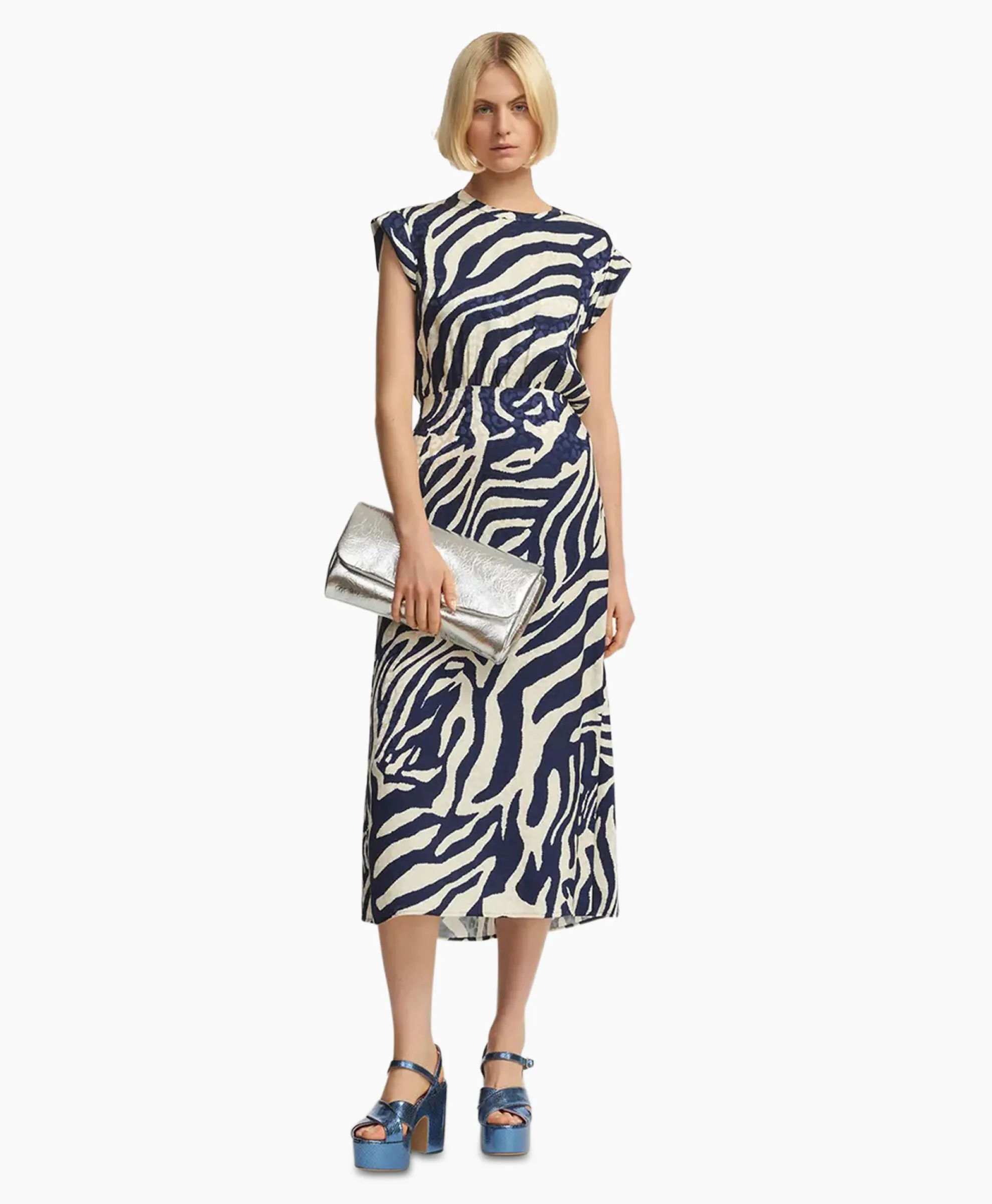 Essentiel Antwerp Midi Jurk Fayola Blauw