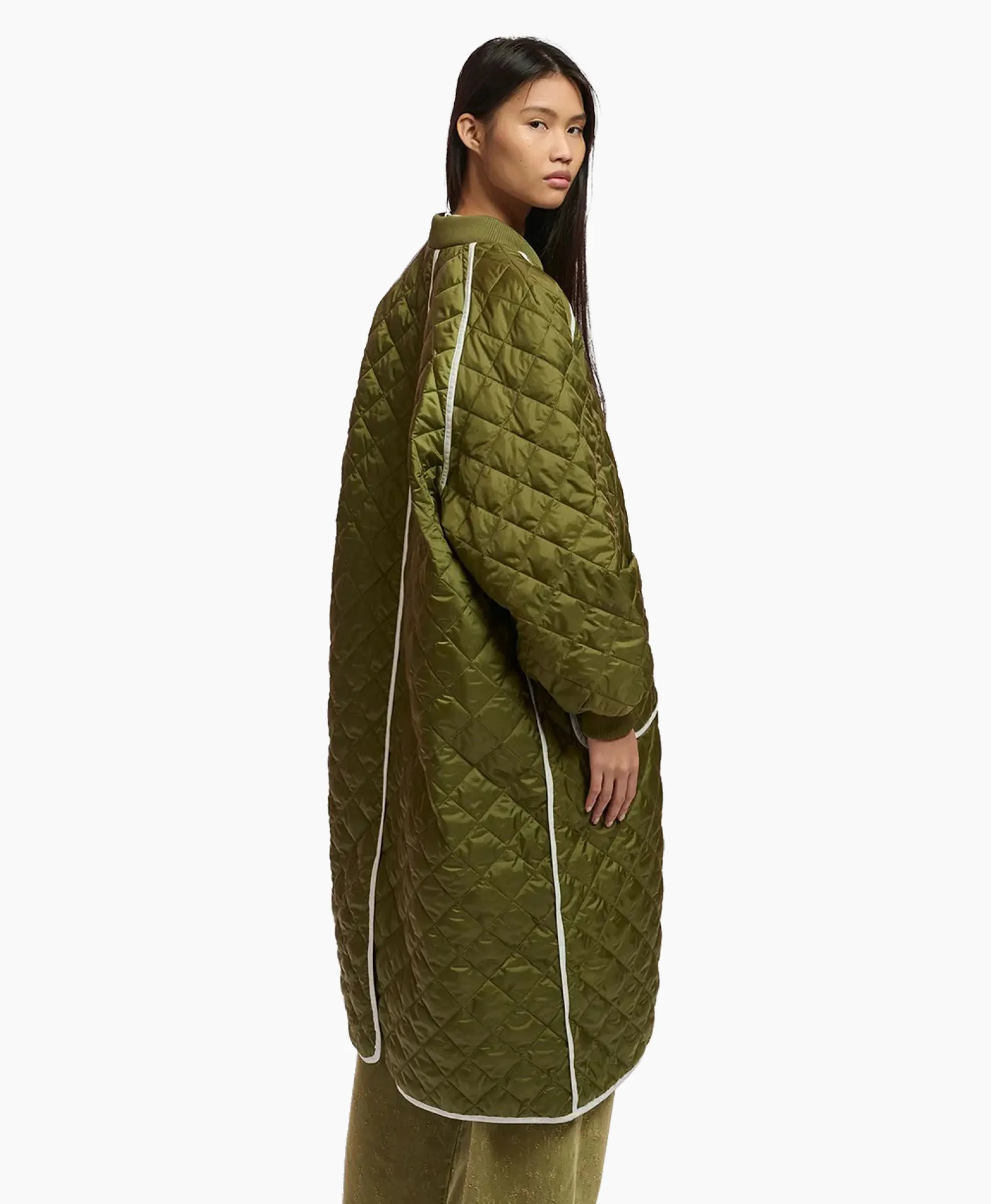 Essentiel Antwerp Gewatteerde Jas Fried Olijf