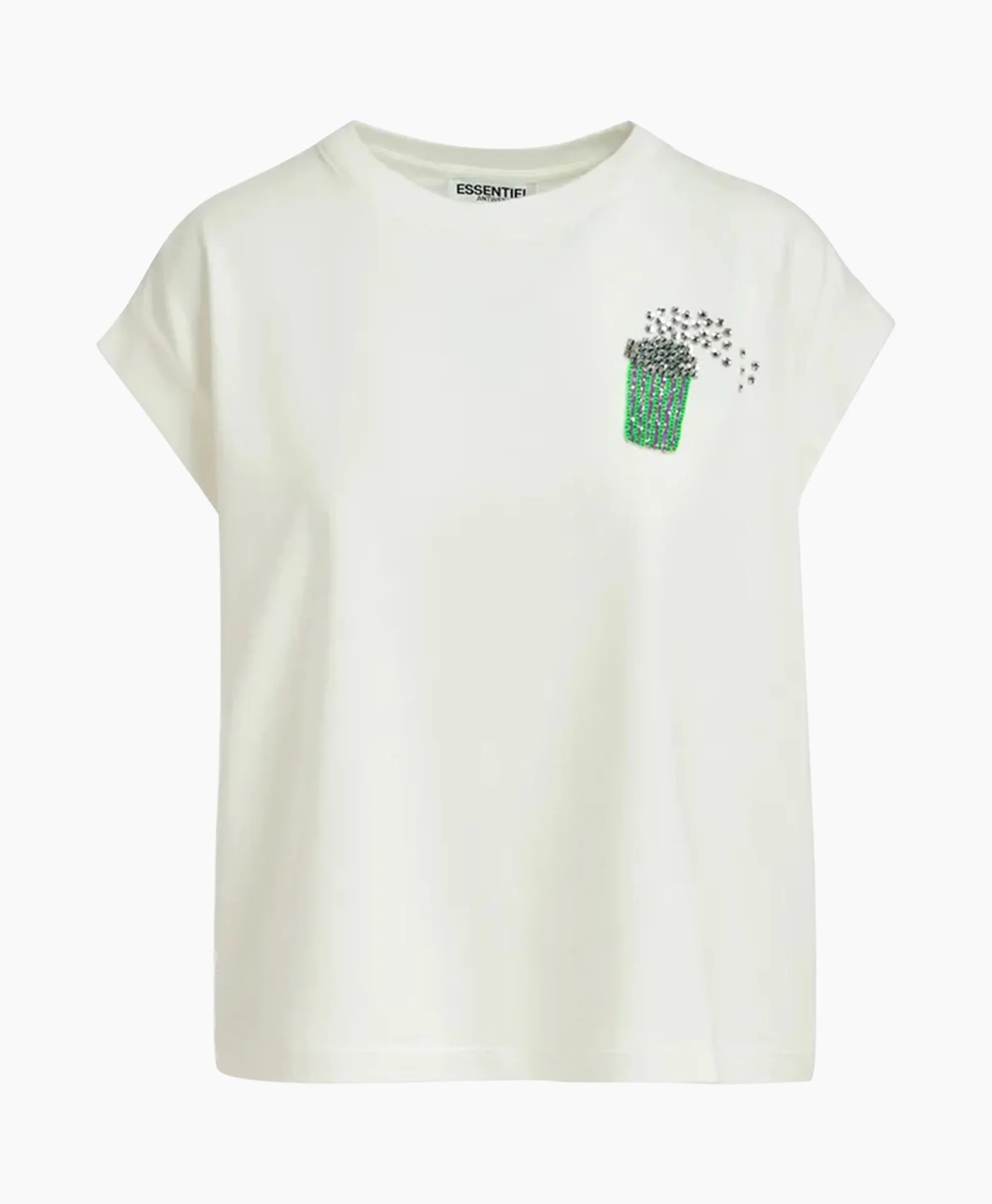 Essentiel Antwerp T-Shirt Korte Mouw Faustina Off White