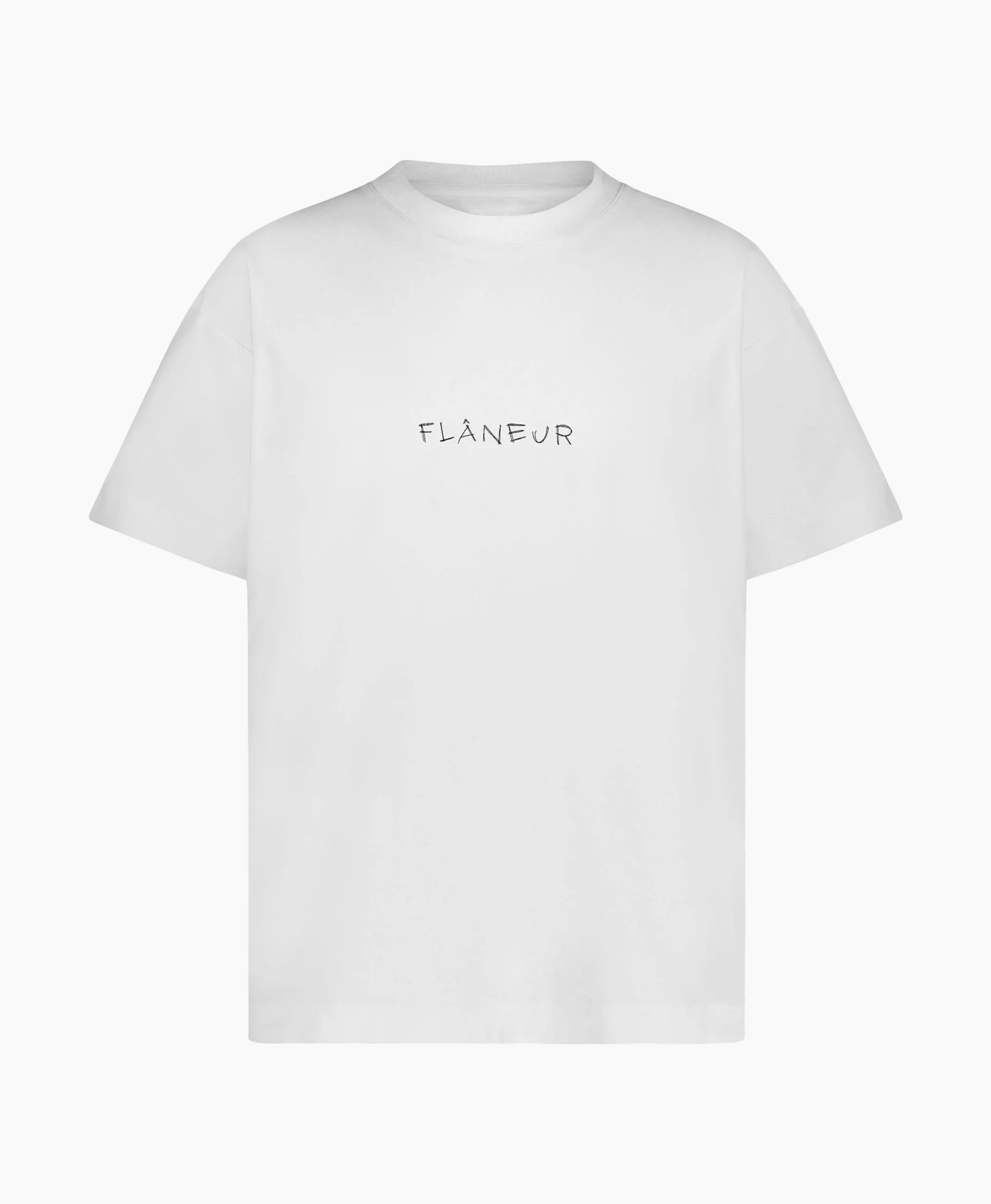 Flaneur T-Shirt Korte Mouw Scribble Wit