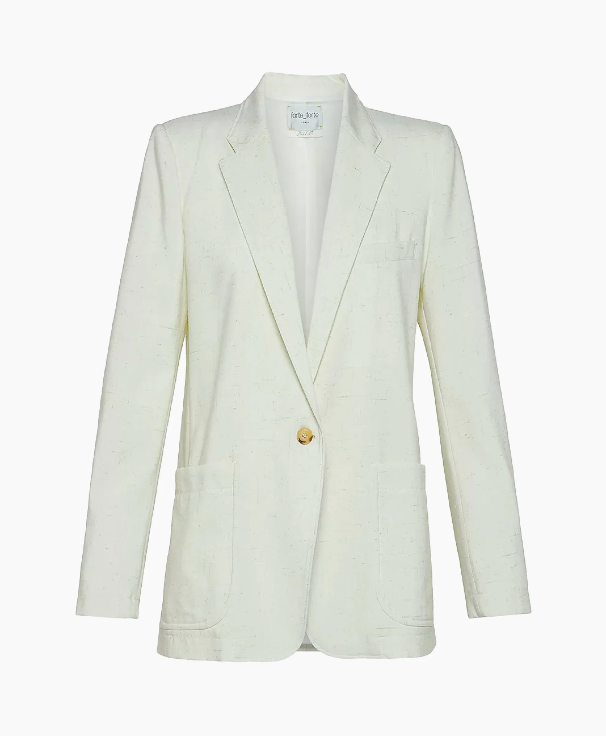 Forte_Forte Blazer Tweed Viscose Silk Jacket Off White