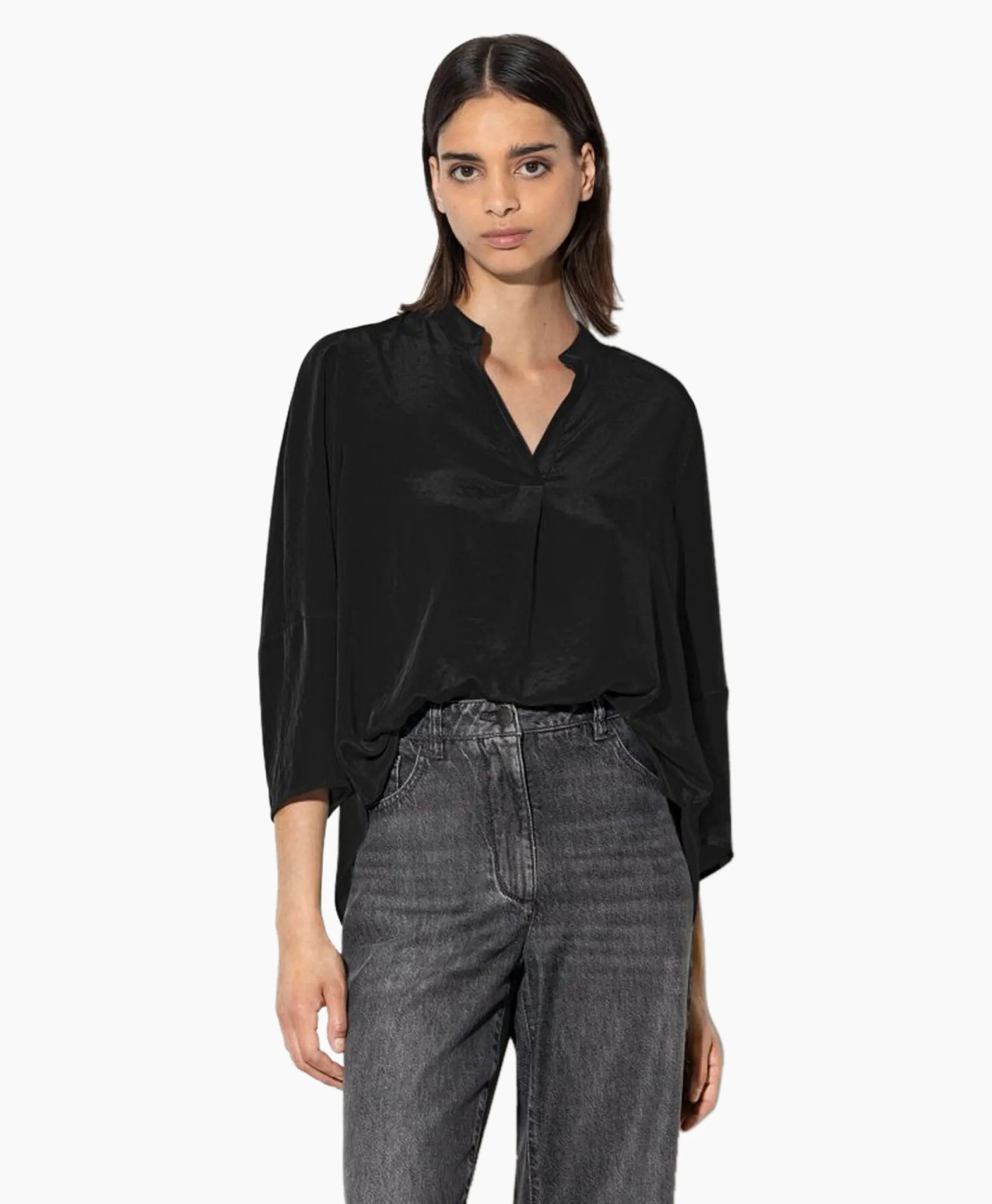 Luisa Cerano Blouse 298445/3597-0 Zwart Dessin