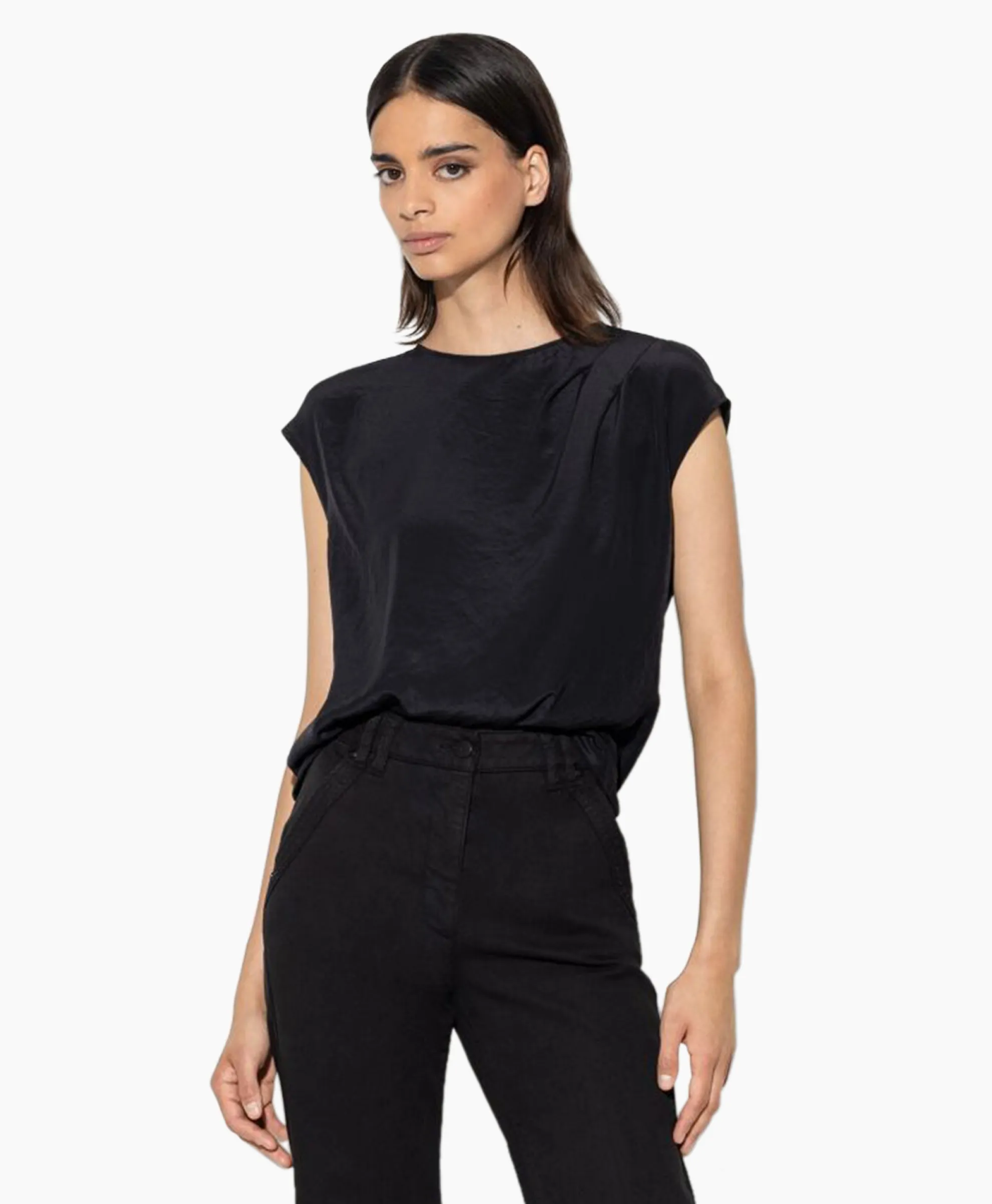 Luisa Cerano Top 298441/3597-0 Zwart Dessin