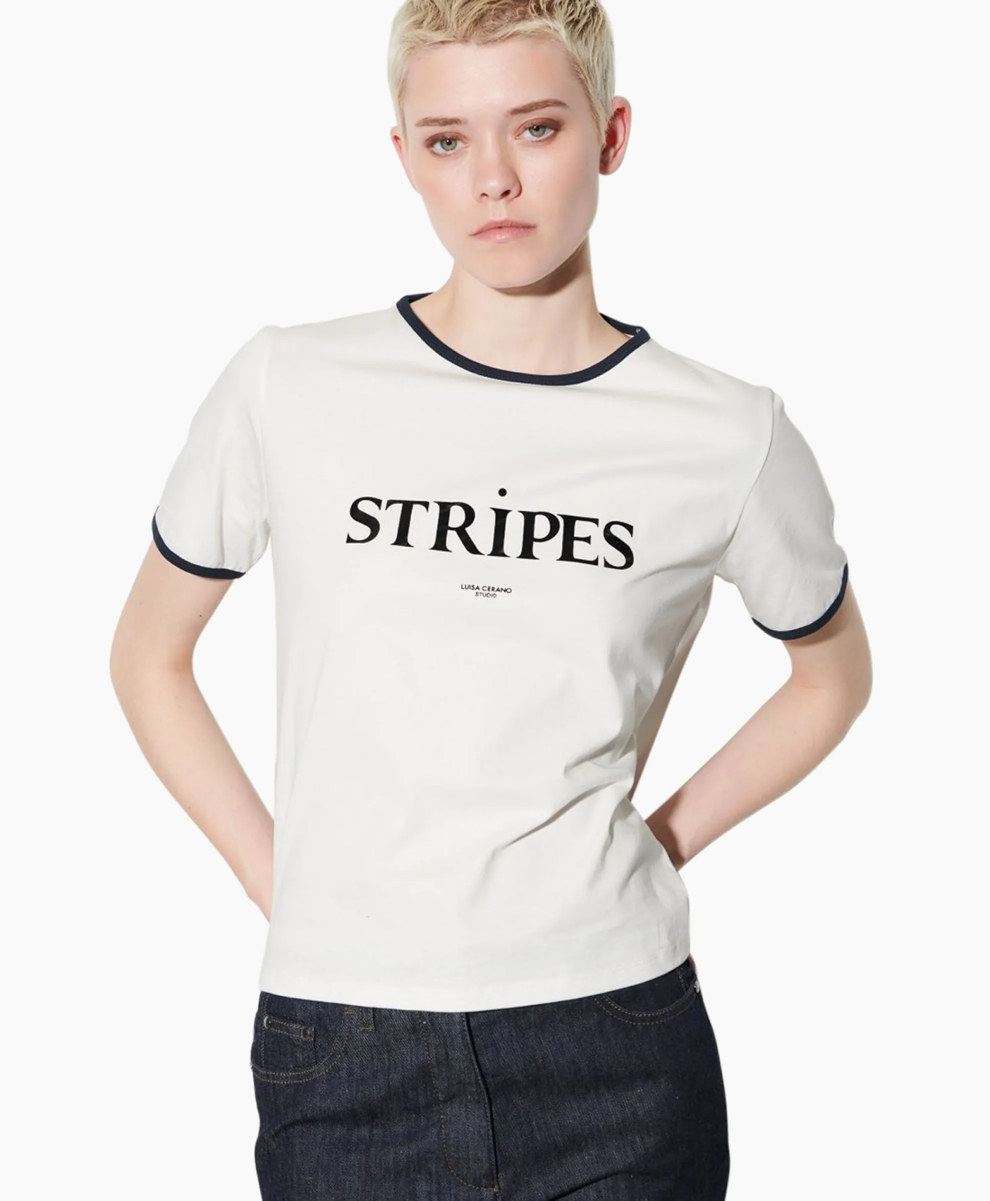 Luisa Cerano T-Shirt Korte Mouw 398144/7799-0 Off White