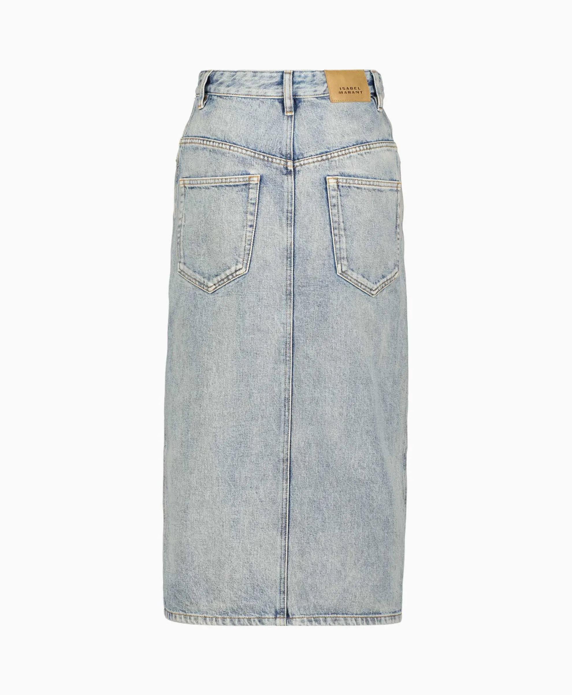 Marant Etoile Midi Rok Vandy-Ga Blauw