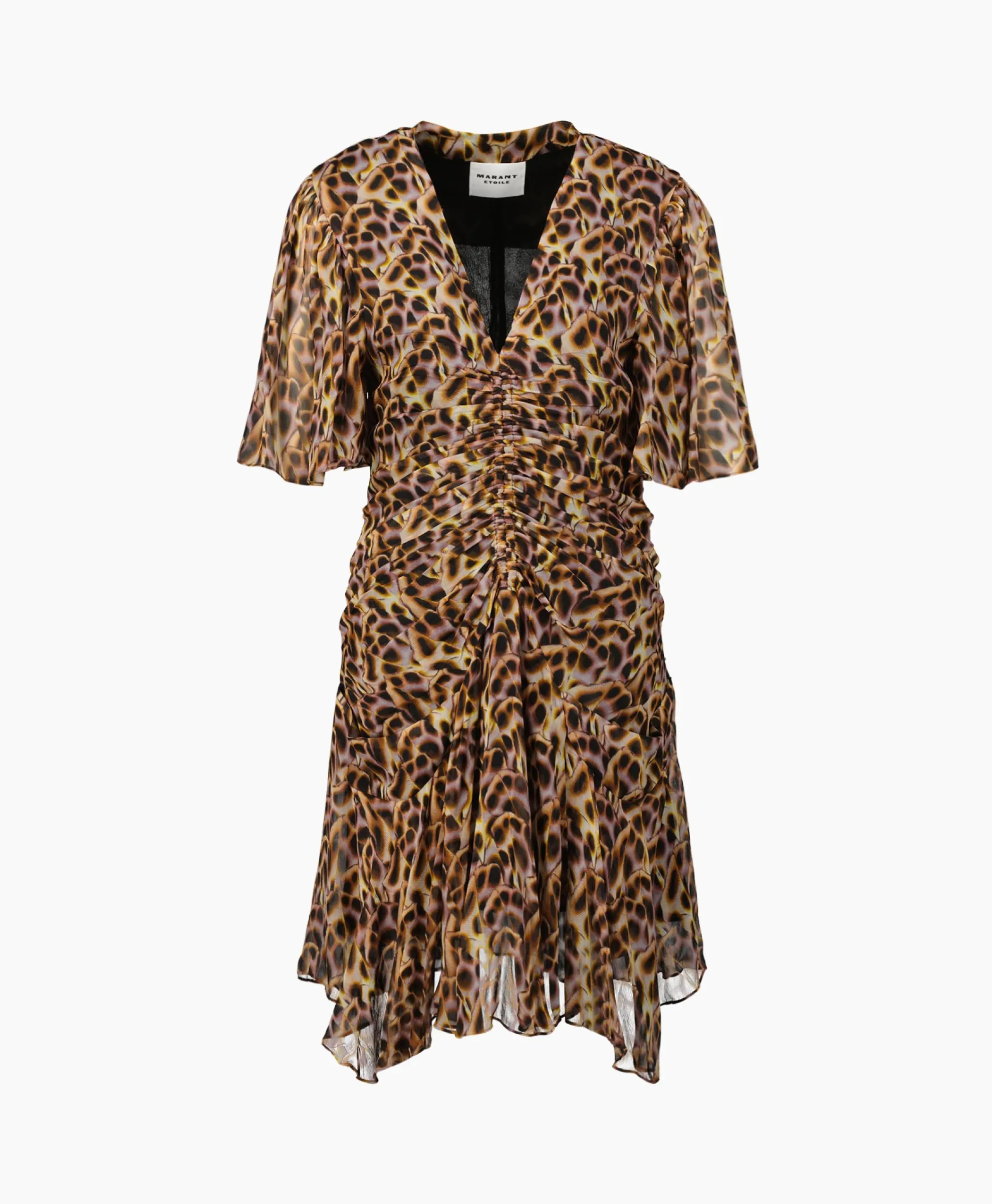 Marant Etoile Mini Jurk Vivienne-Gc Oker