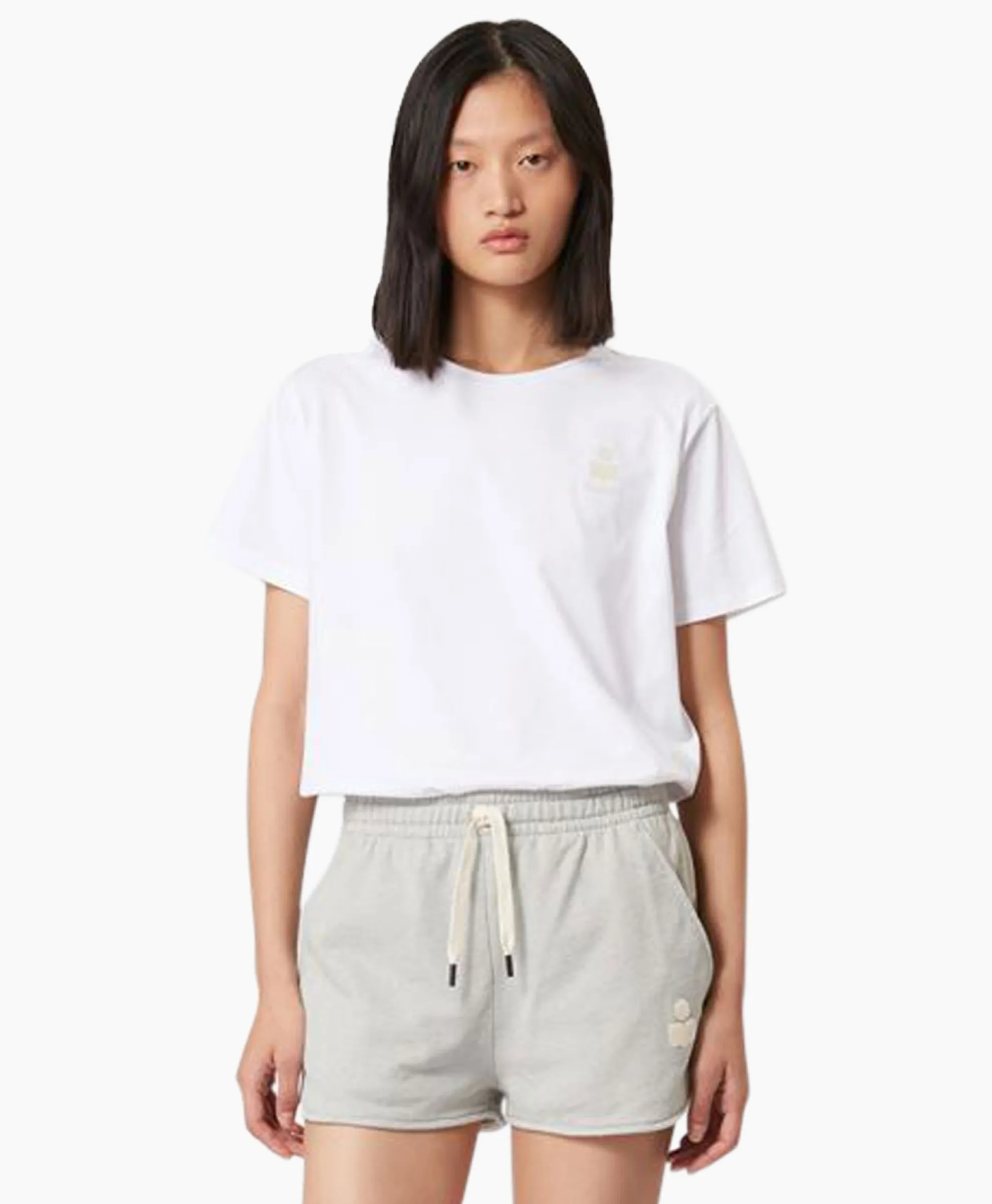 Marant Etoile T-Shirt Korte Mouw Aby-Gb Wit