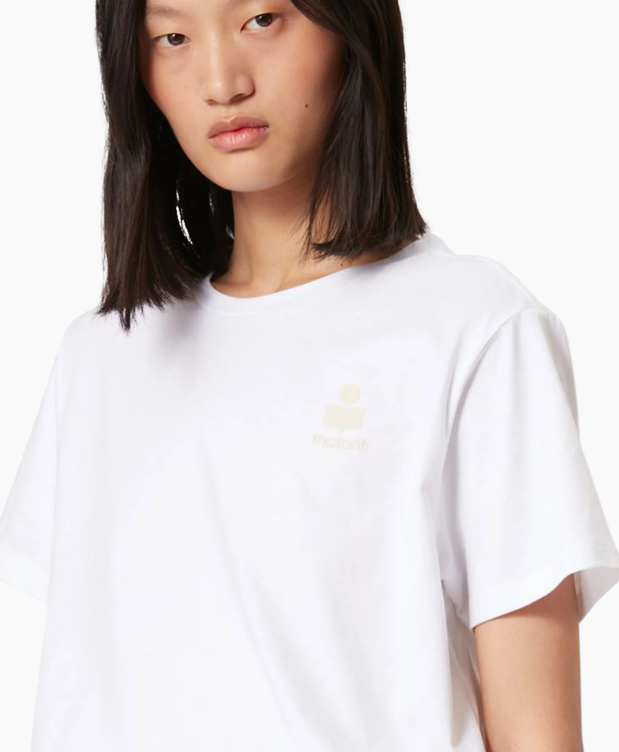 Marant Etoile T-Shirt Korte Mouw Aby-Gb Wit