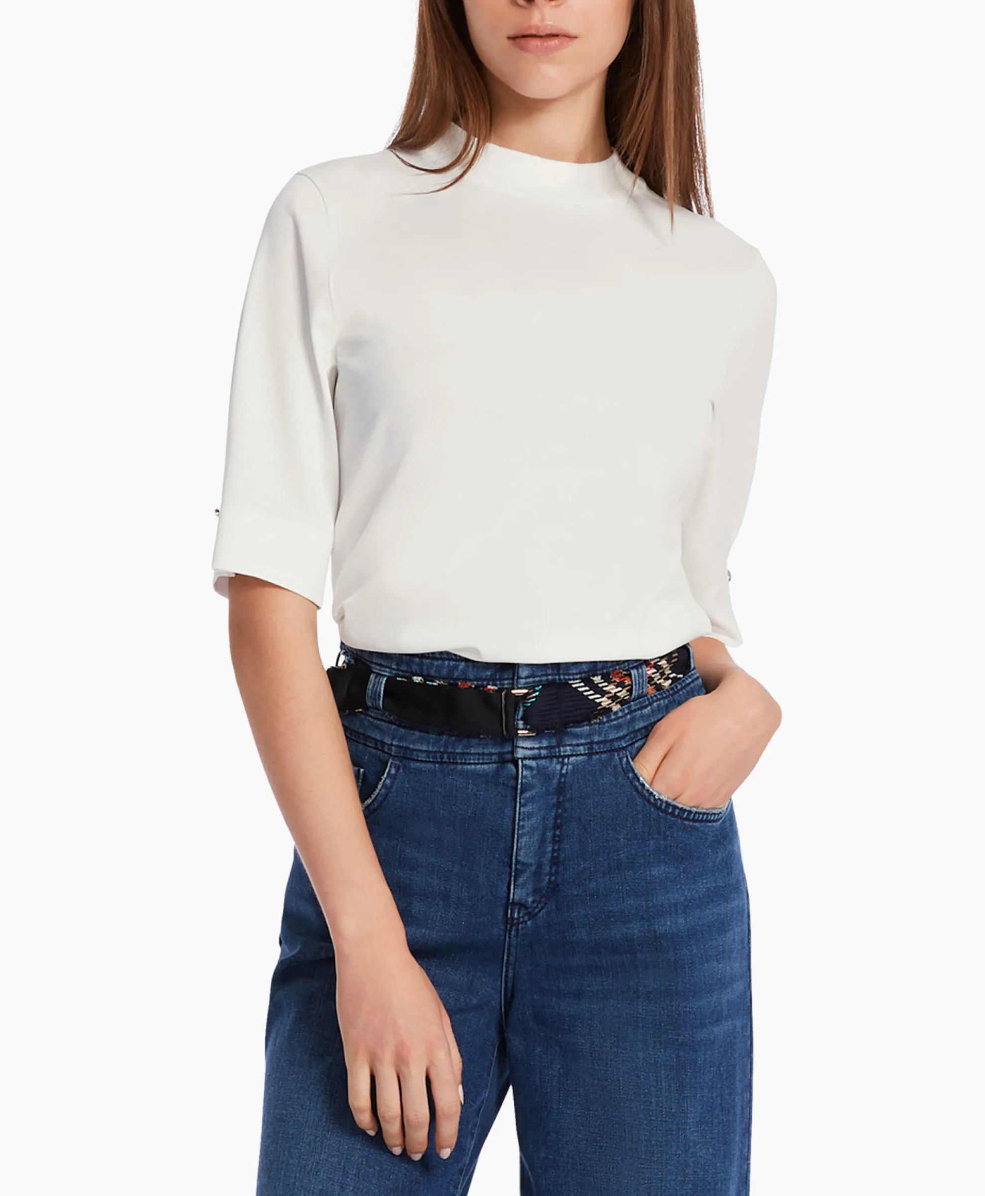 Marccain Collectie T-Shirt Wc 48.24 J14 Off White