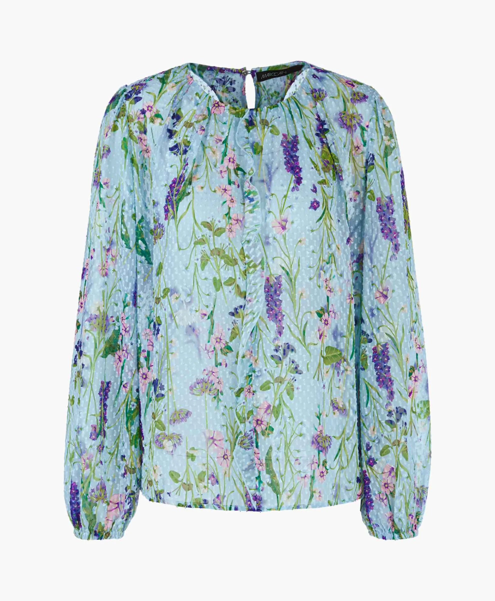 Marccain Collectie Blouse Wc 51.21 W25 Licht Blauw