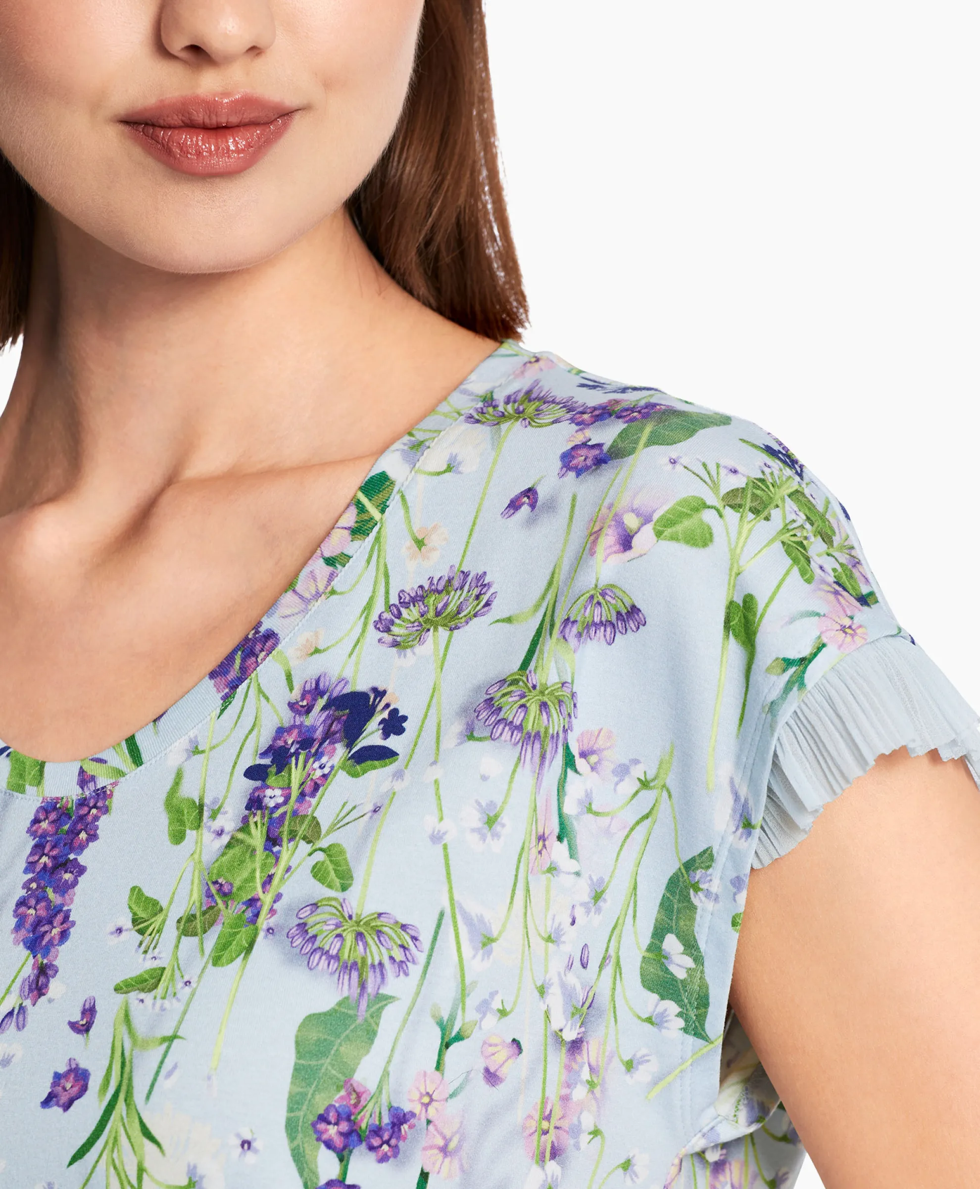 Marccain Collectie T-Shirt Wc 48.23 J19 Licht Blauw