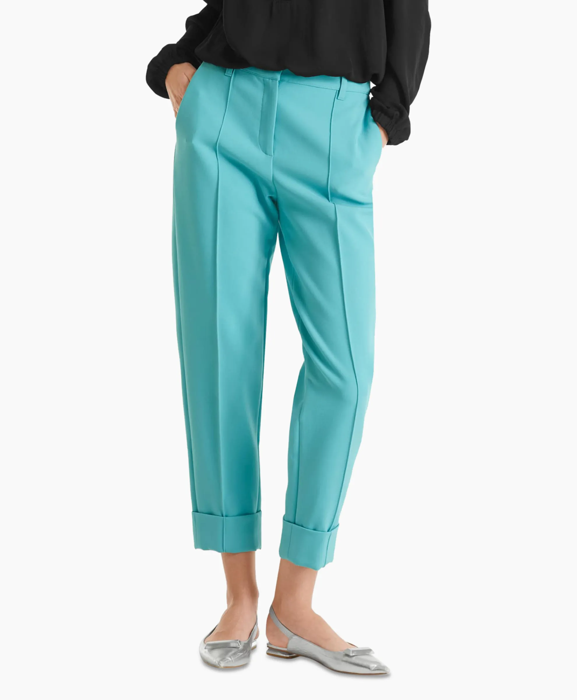 Marccain Collectie Broek Wc 81.13 W22 Turquoise