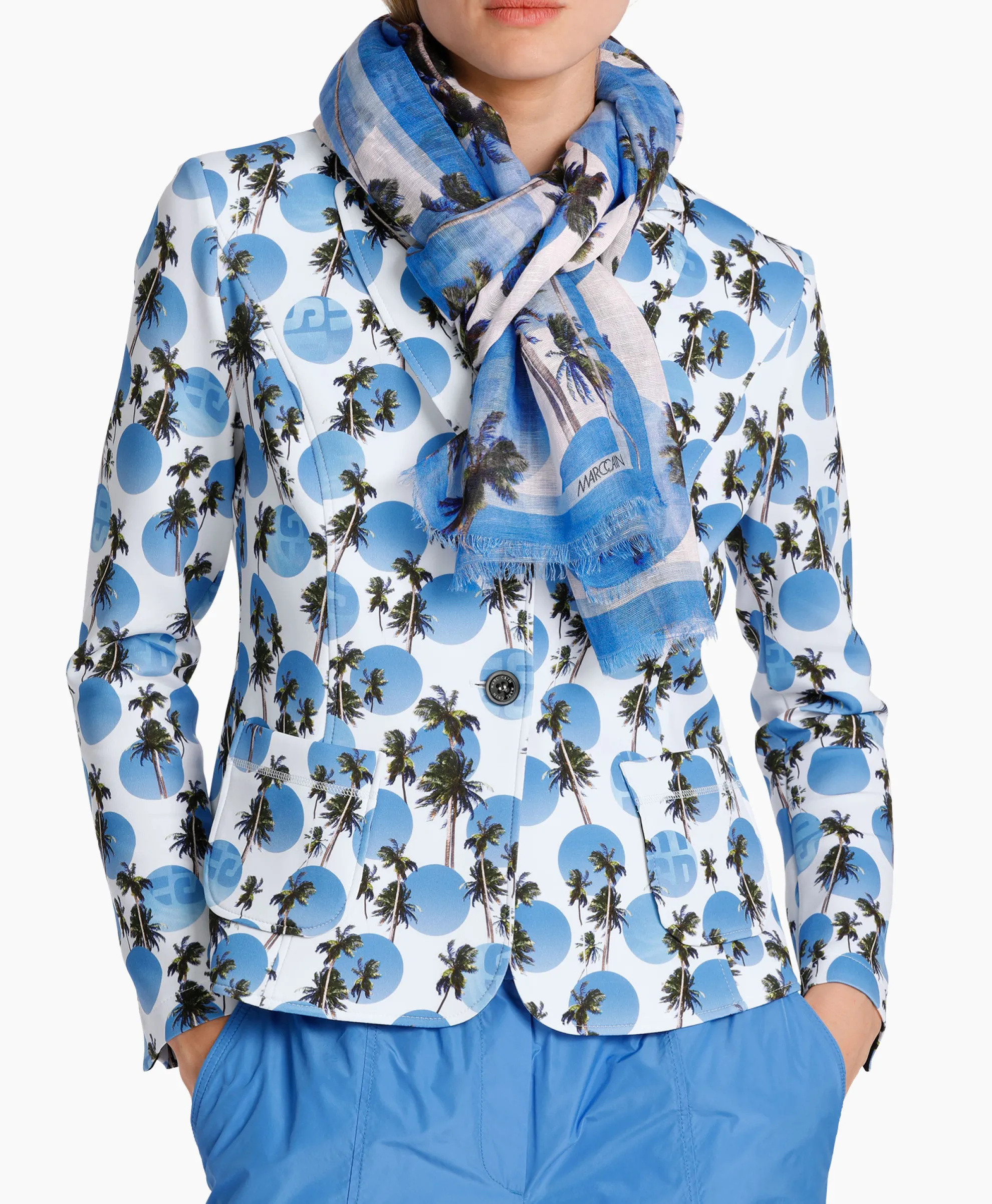 Marccain Sport Shawl Ws B4.07 Z27 Donker Blauw