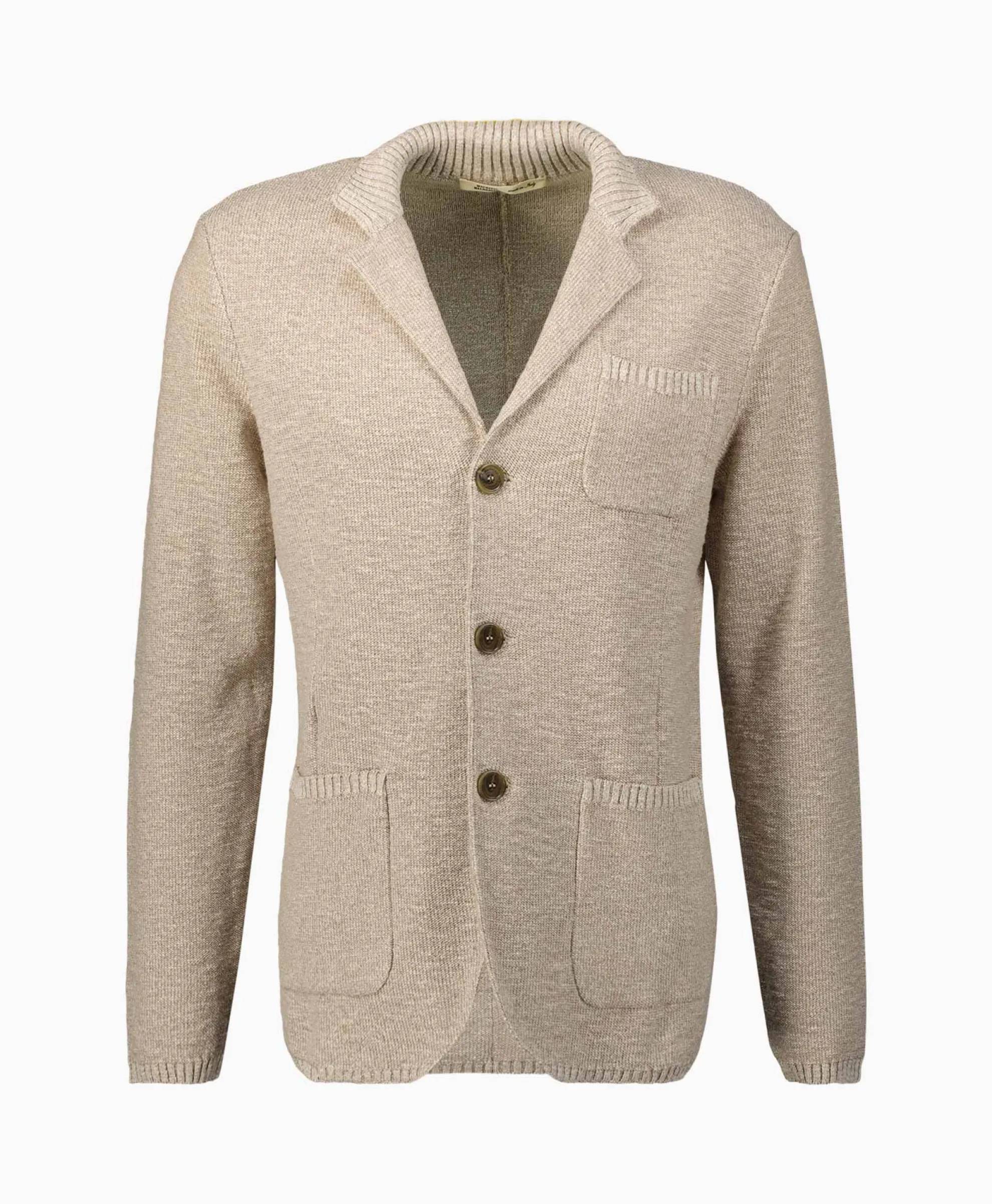 Maurizio Baldassari Jack Knit With Rib Details Beige