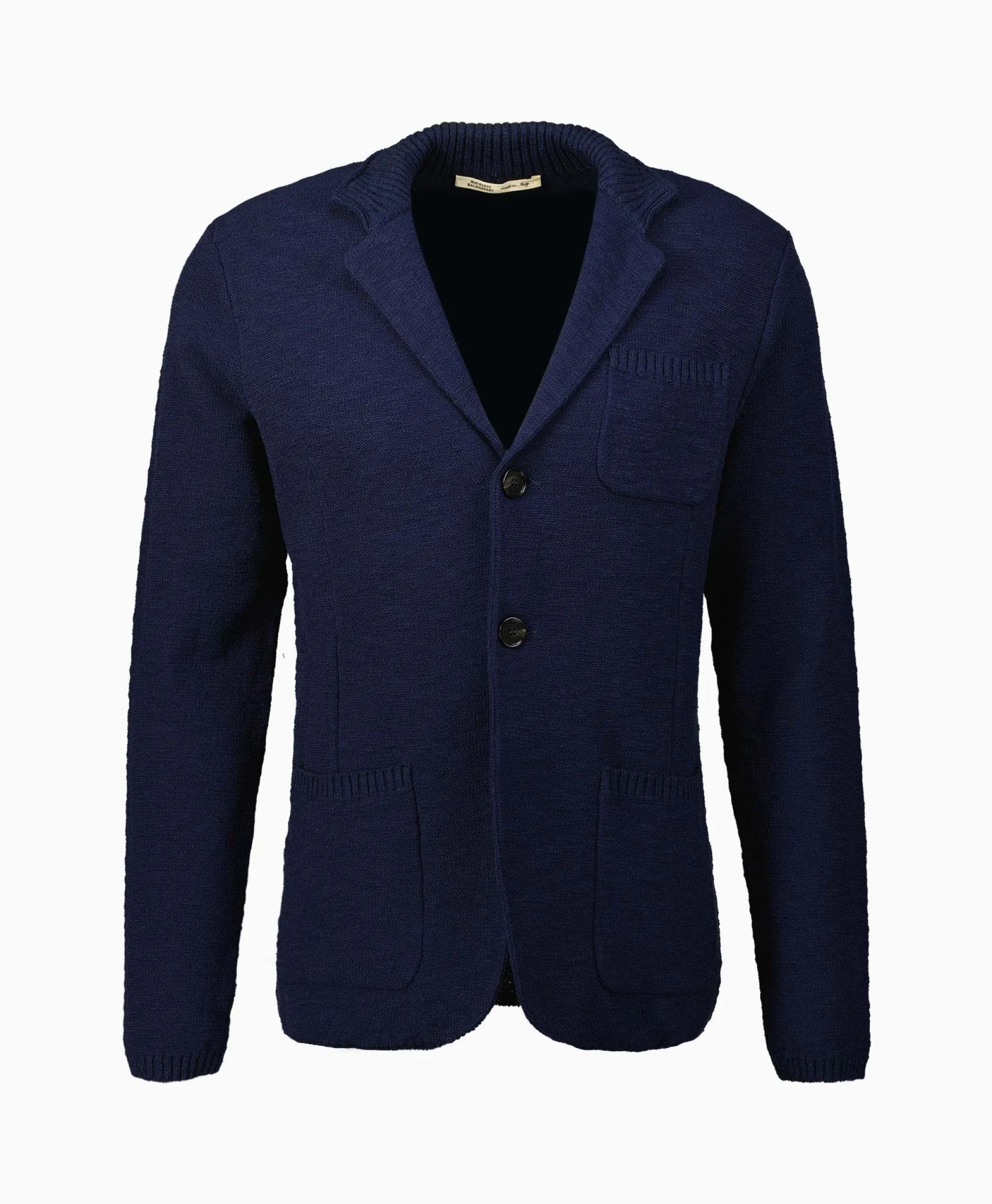 Maurizio Baldassari Jack Knit With Rib Details Blauw