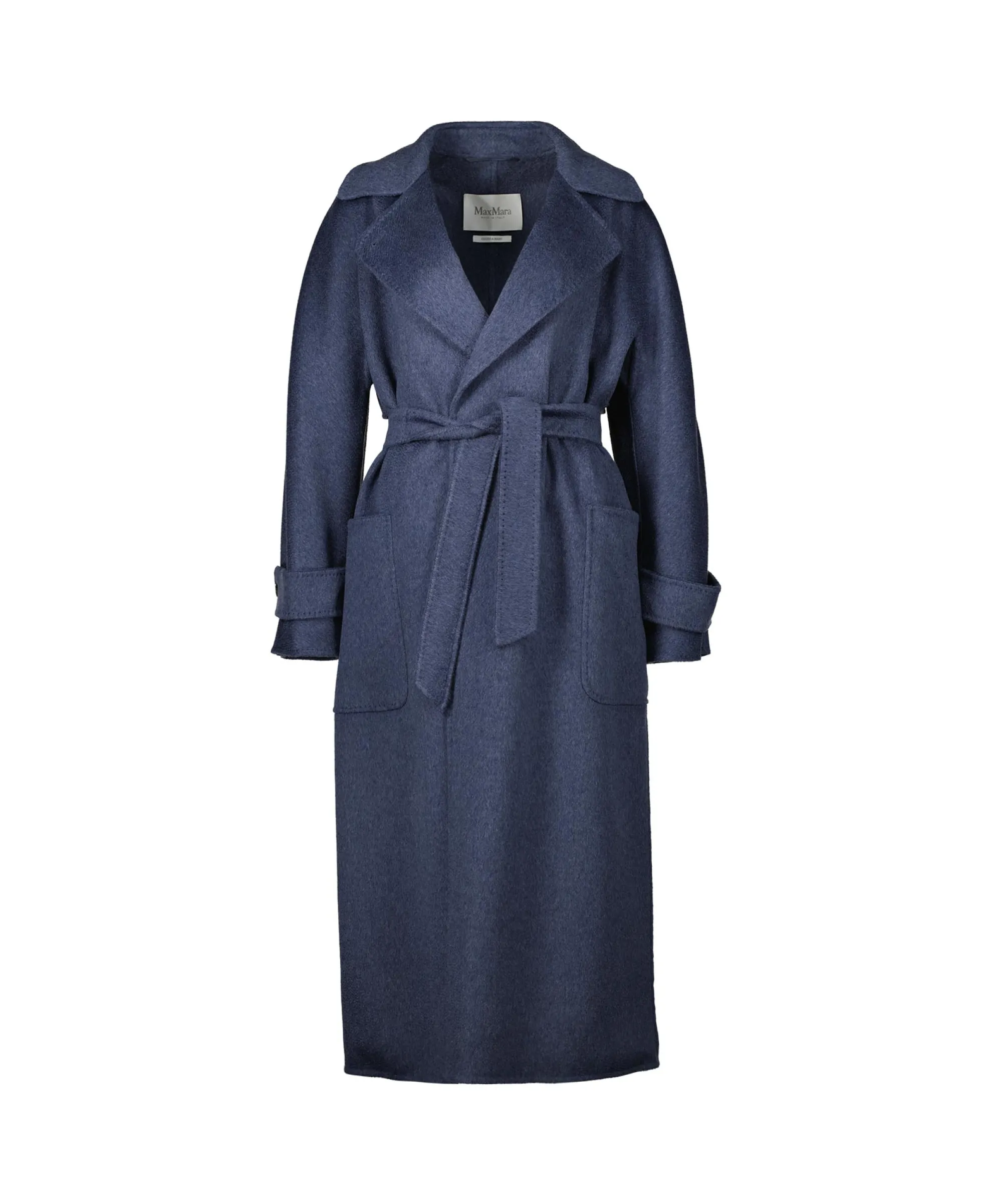Maxmara Jas Mantel 100shmere Midden Blauw