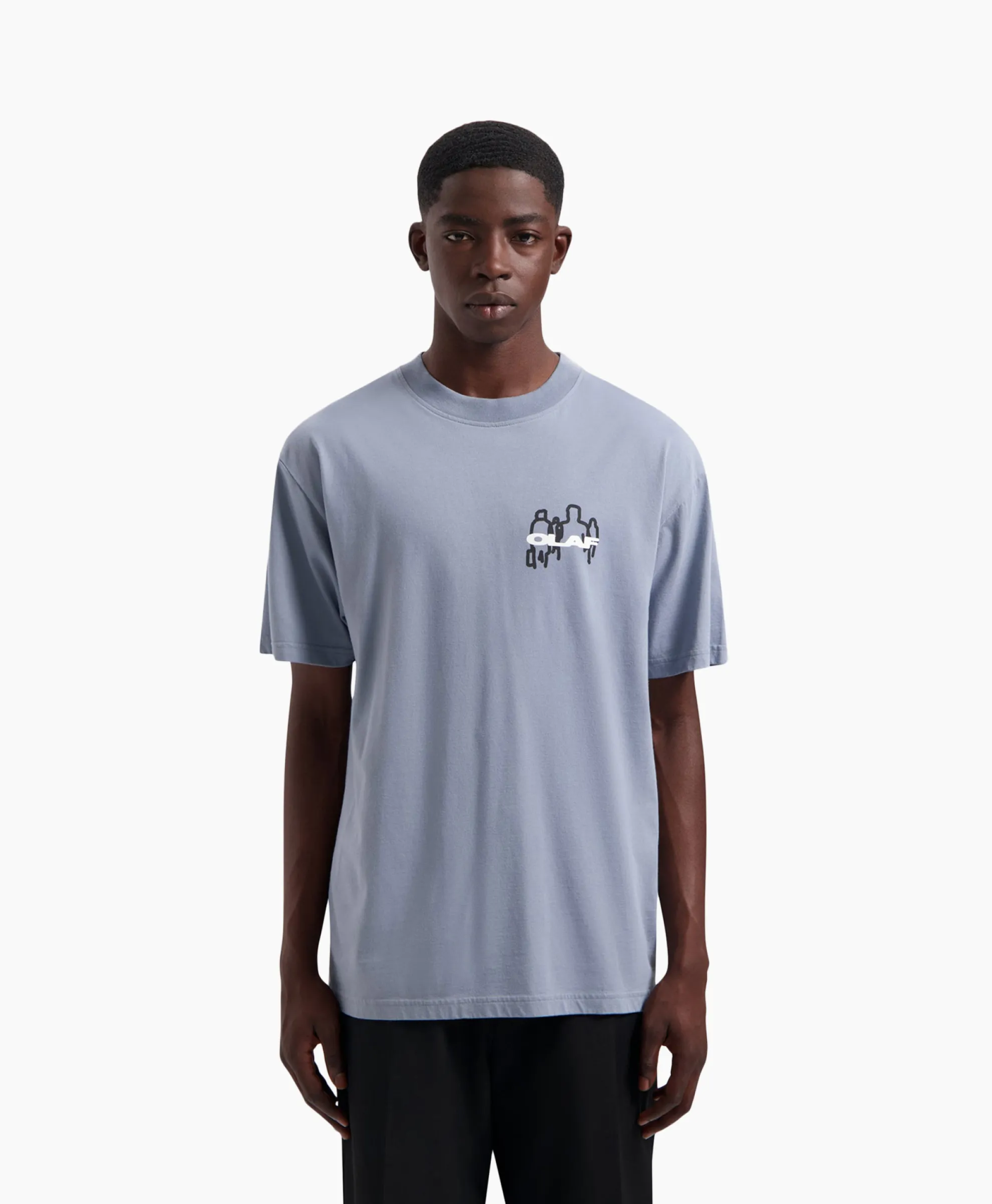 Olaf Hussein T-Shirt Transit Tee Blauw