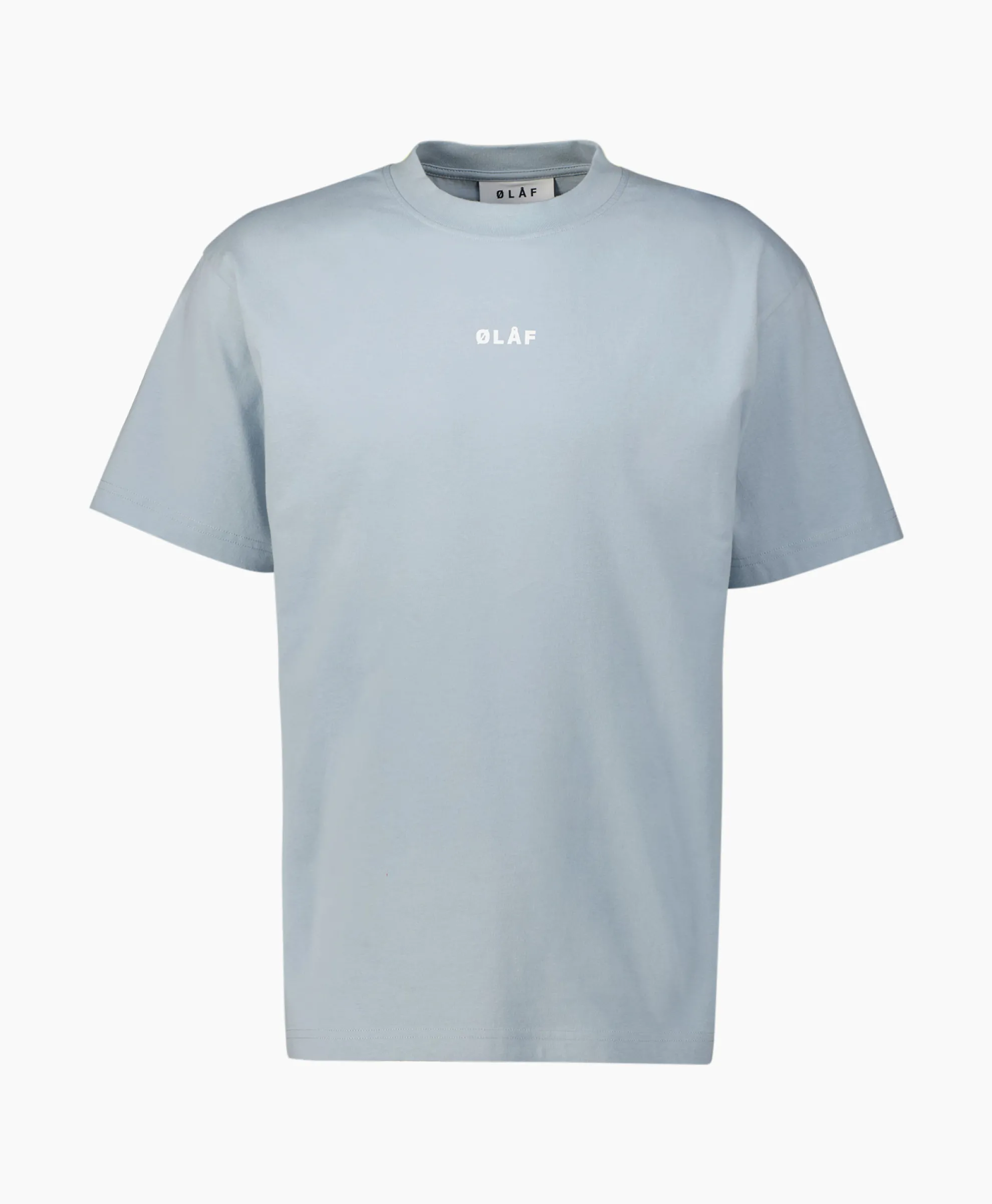 Olaf Hussein T-Shirt Korte Mouw Block Licht Blauw