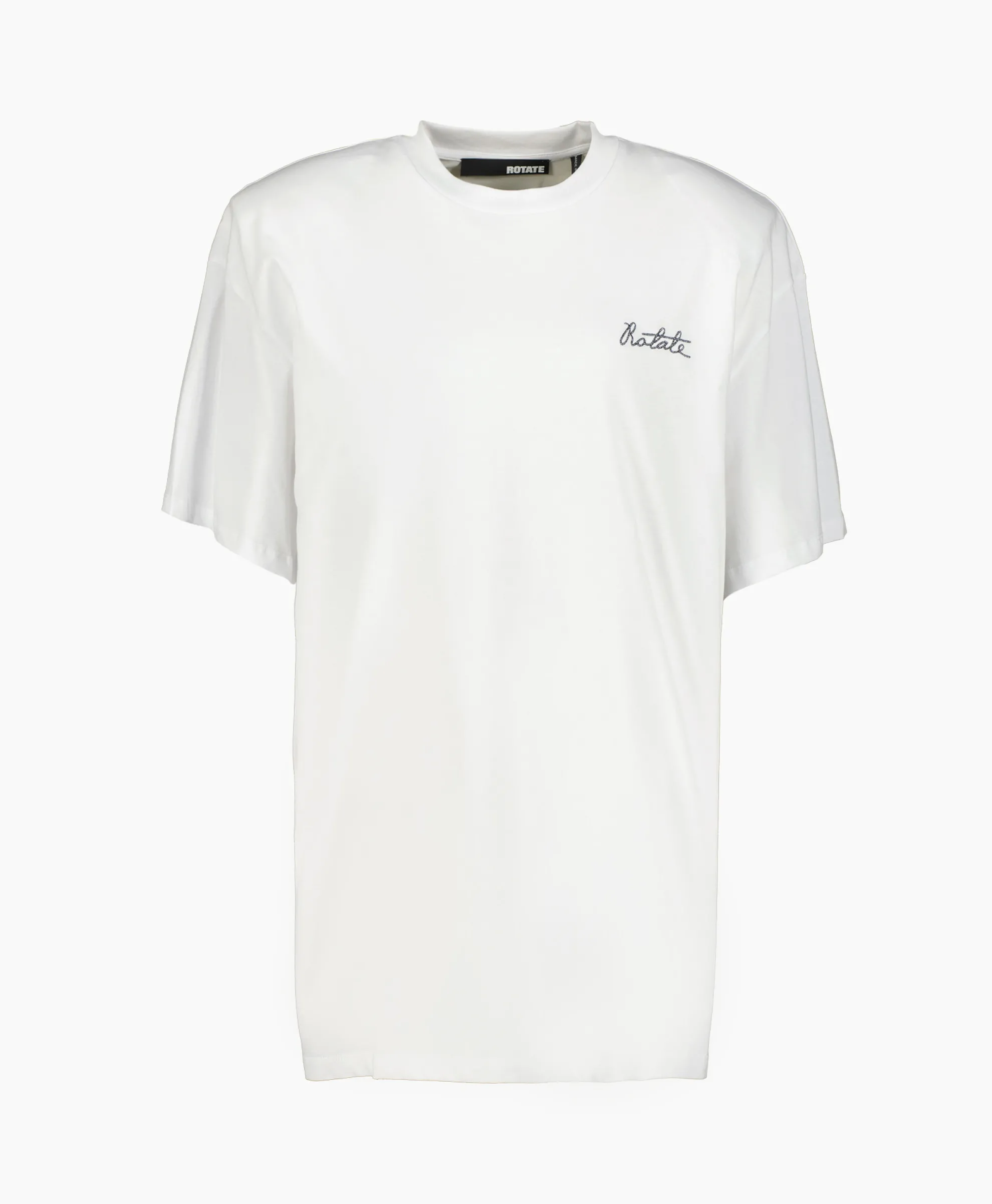 Rotate T-Shirt Korte Mouw Oversized Logo Wit