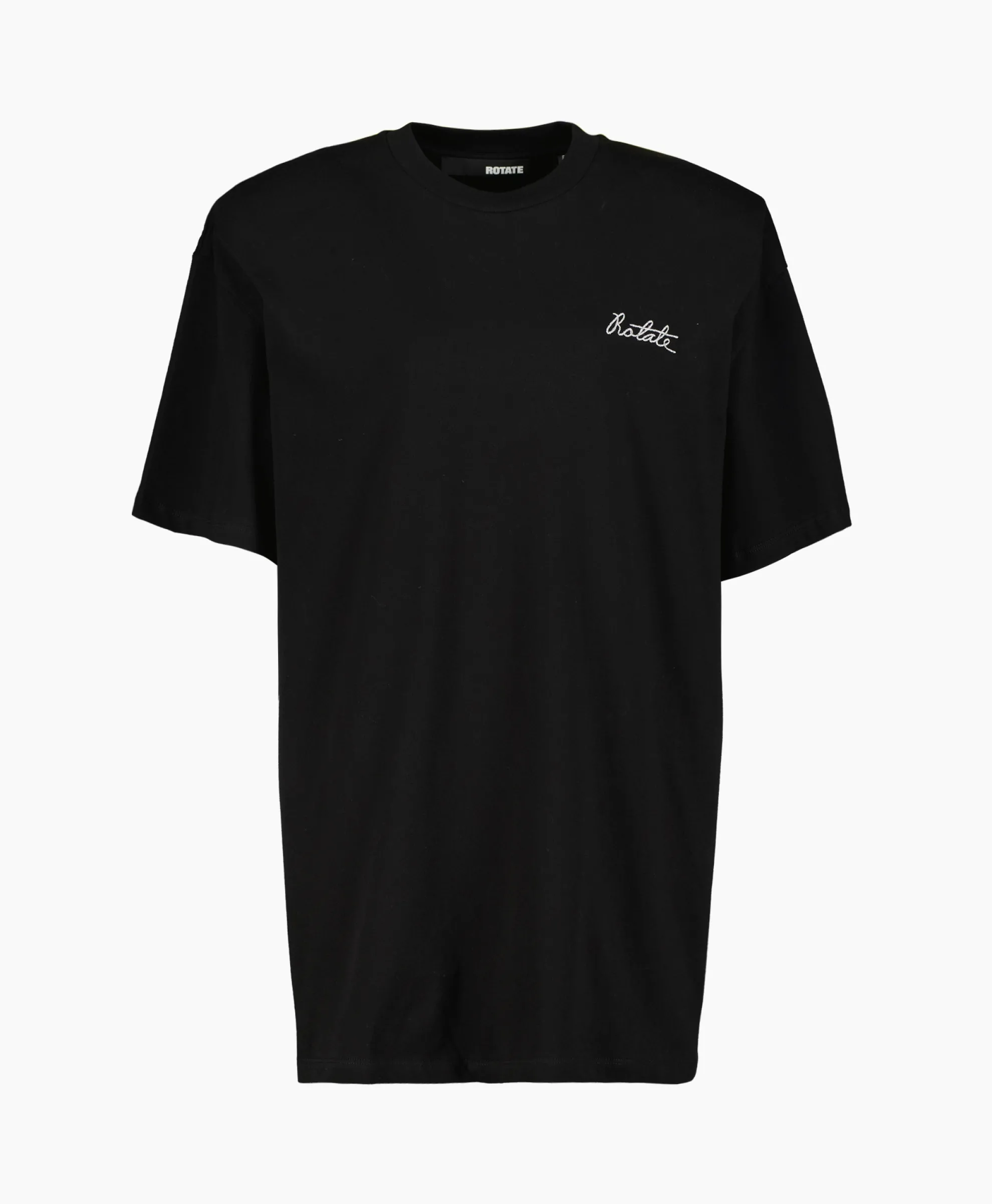 Rotate T-Shirt Korte Mouw Oversized Logo Zwart