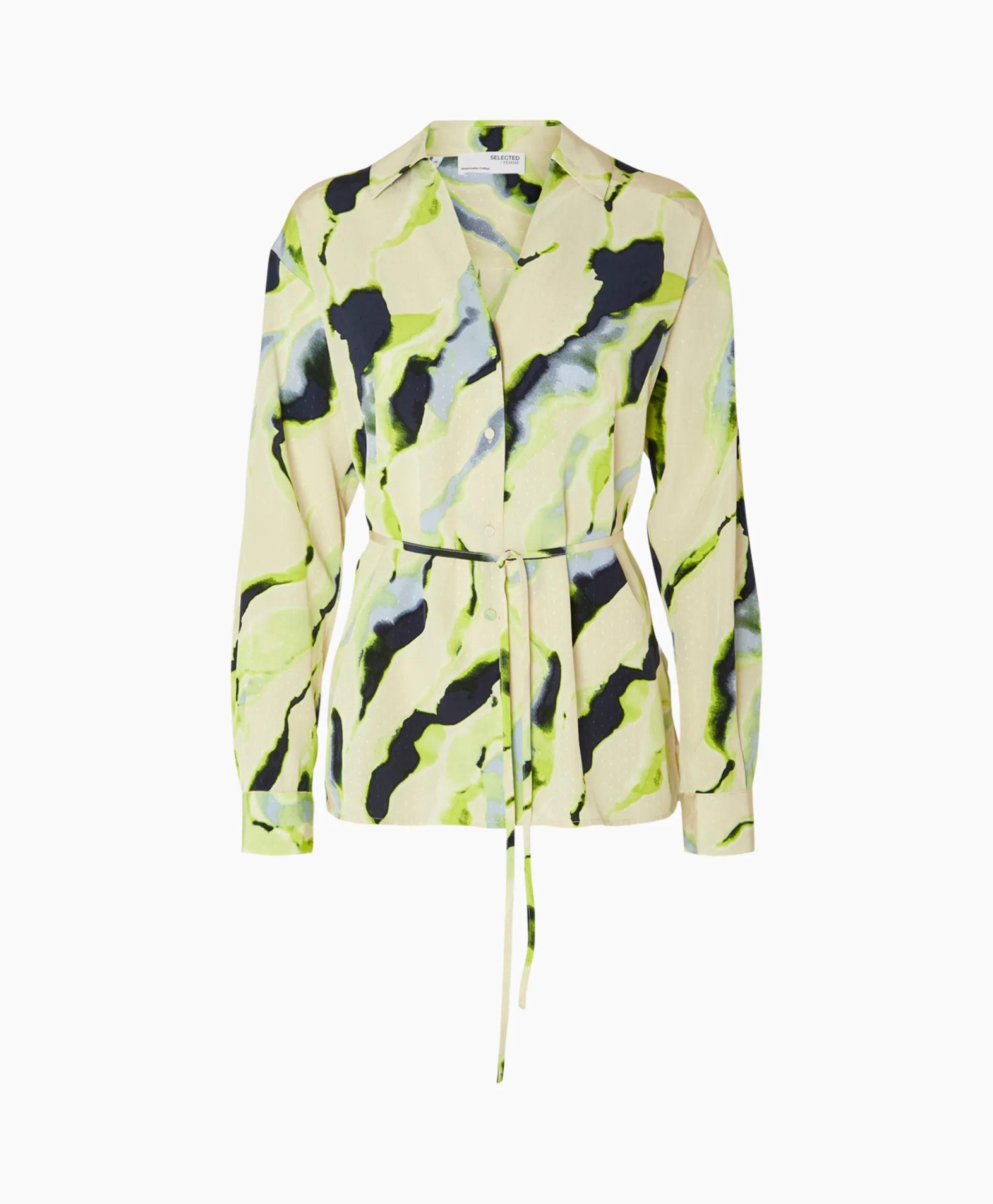 Selected Femme Blouse Lilian Ls Aop Shirt B Goud