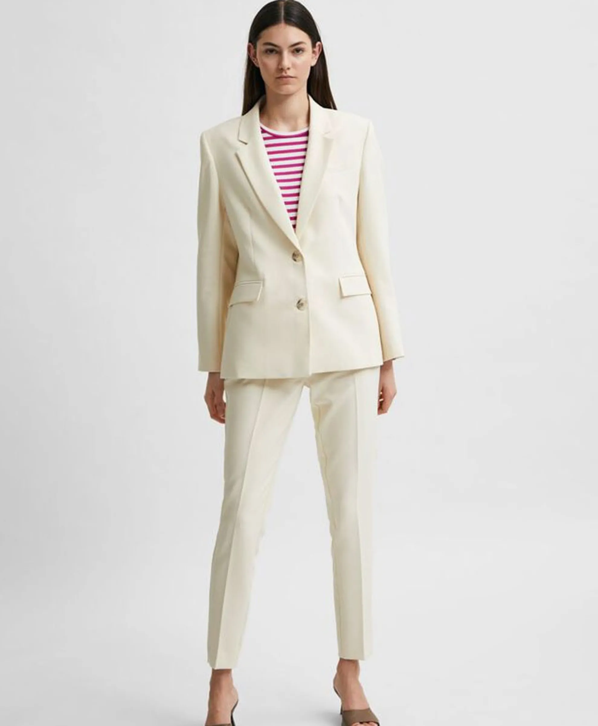 Selected Femme Selected Femme Jasje Rita Classic Blazer Birch B Off White