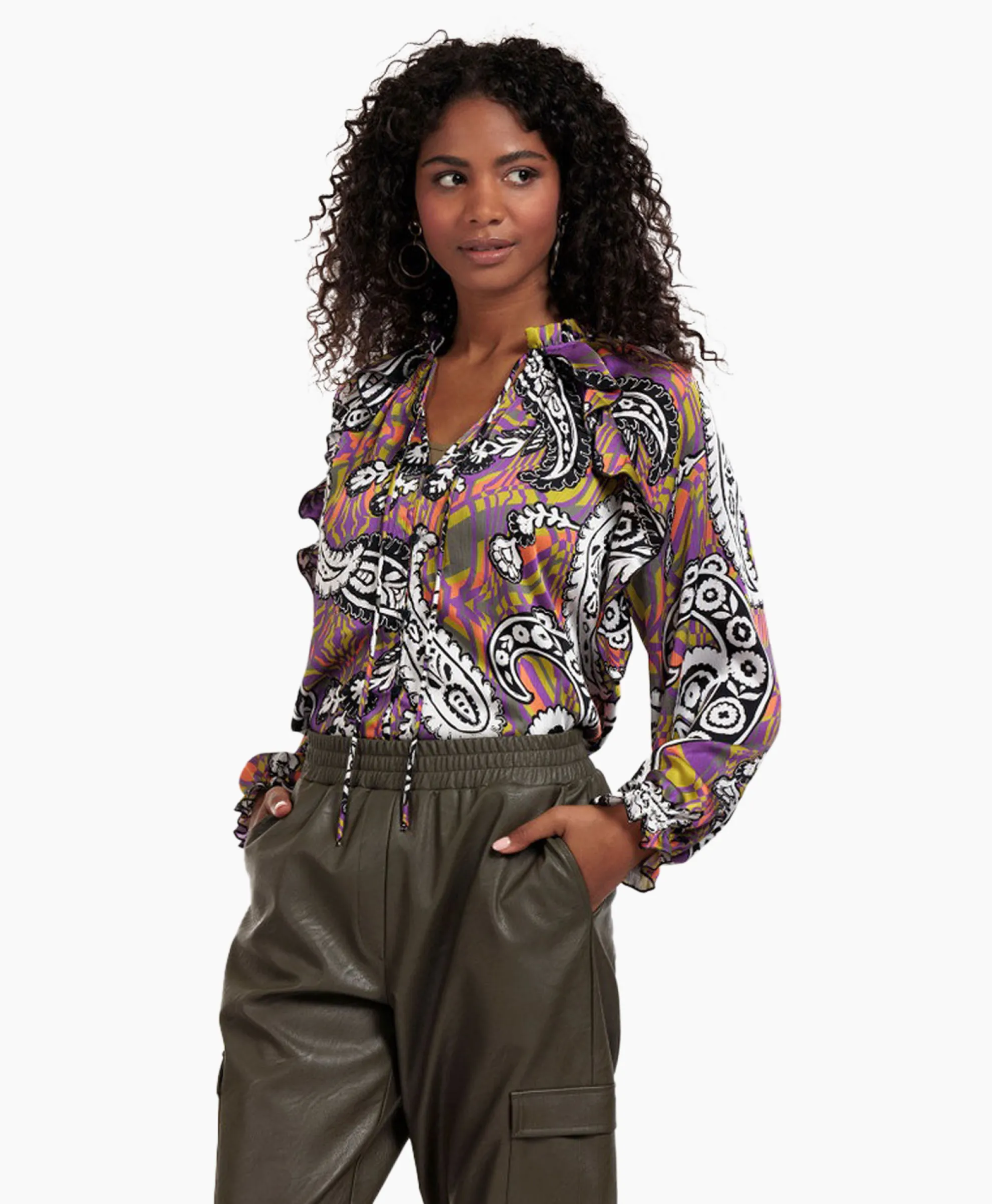 Studio Anneloes Blouse Revelin Voile Paisley Combo L