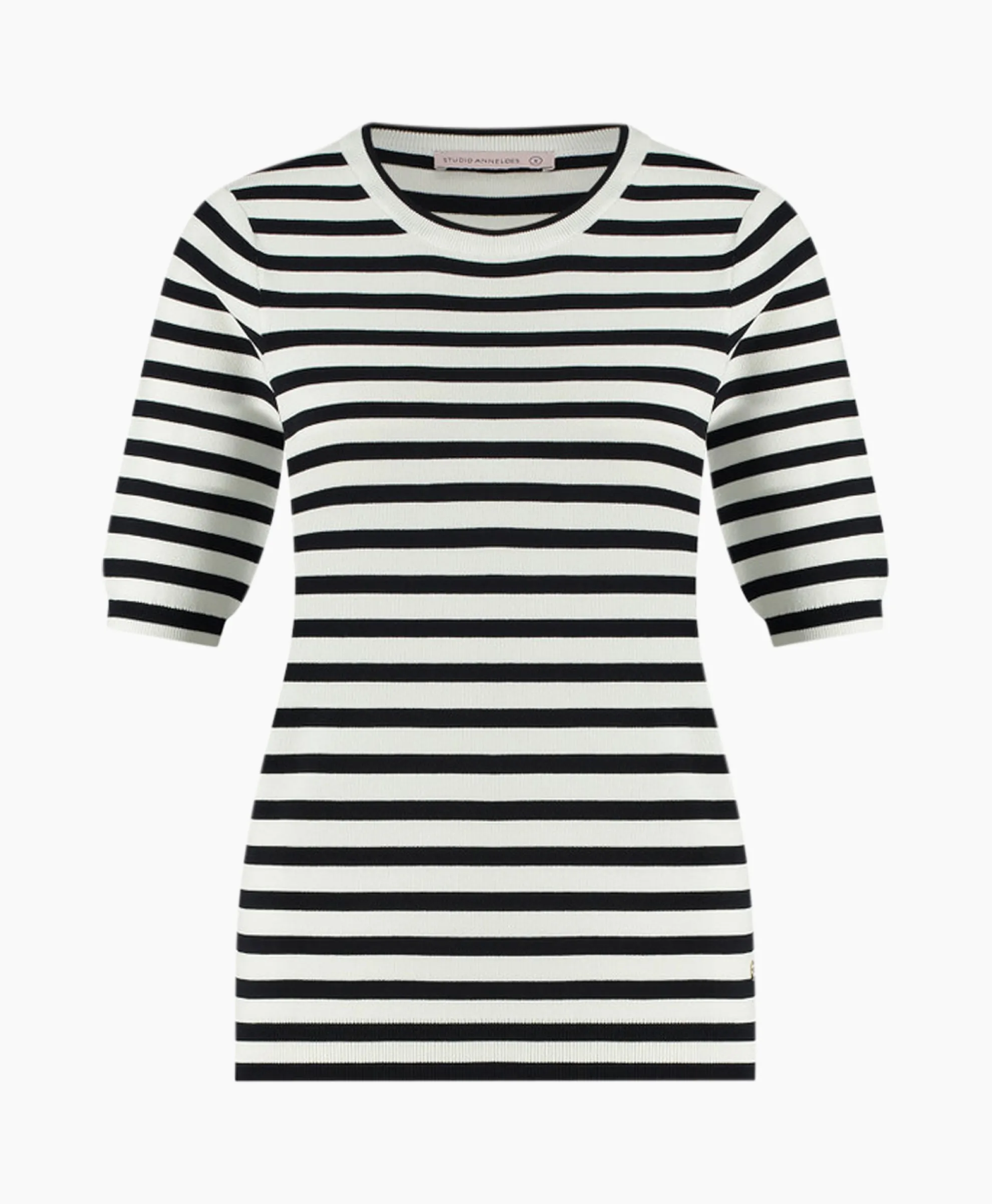 Studio Anneloes Pullover Luna Stripe Short Slv Ecru