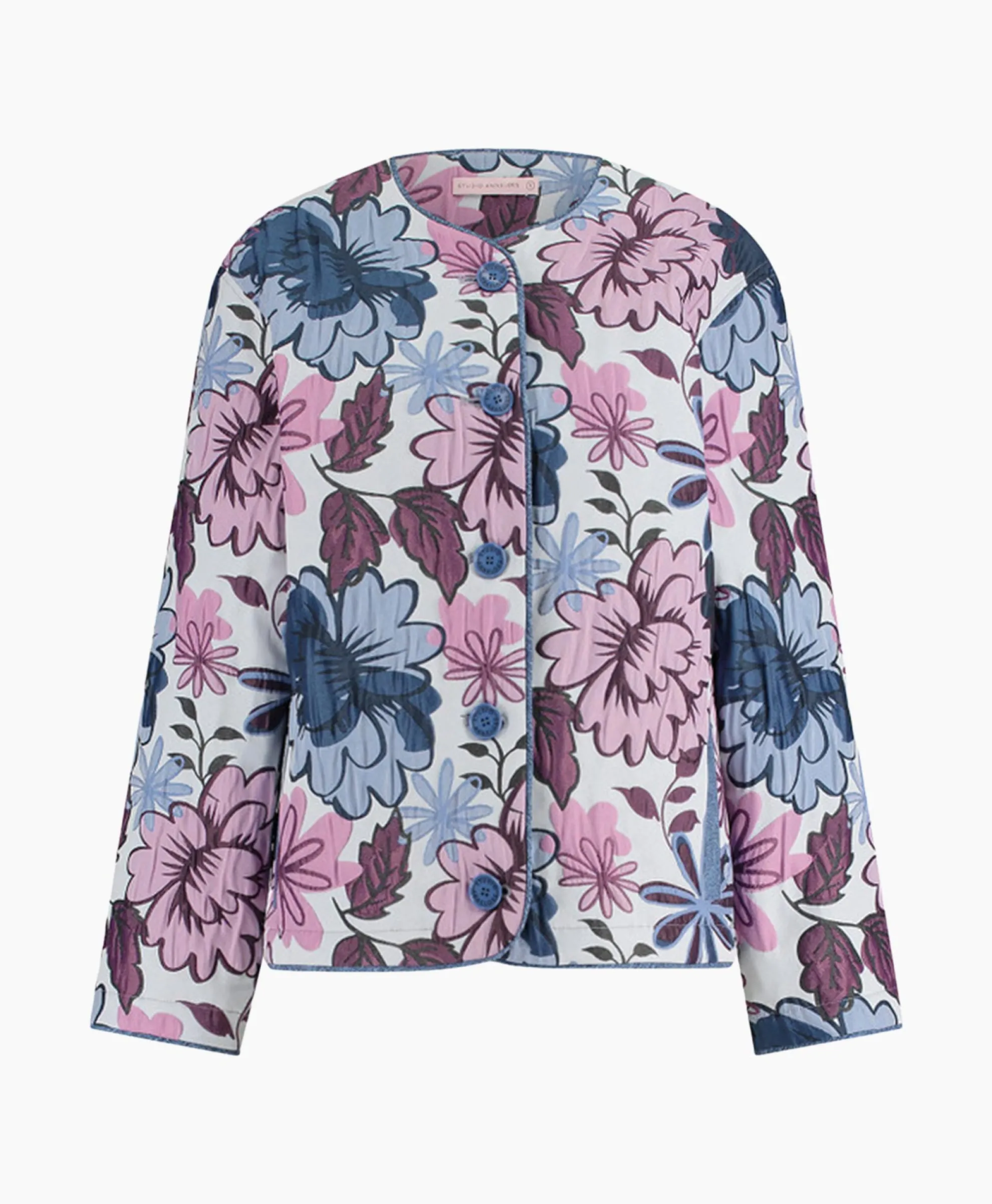 Studio Anneloes Top Esra Jaquard Flower Jacket Ecru