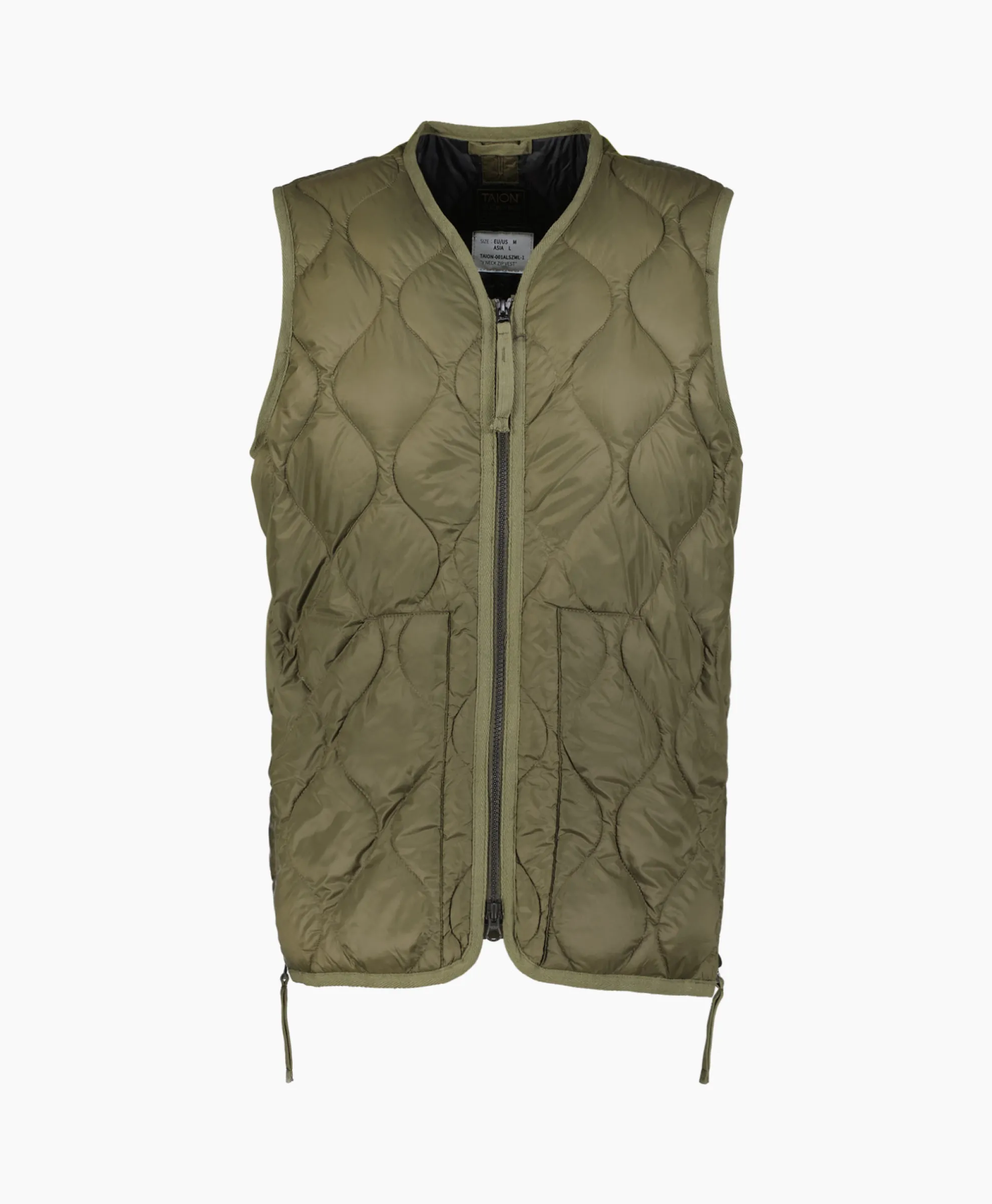 Taion Bodywarmer Military V Neck Olijf