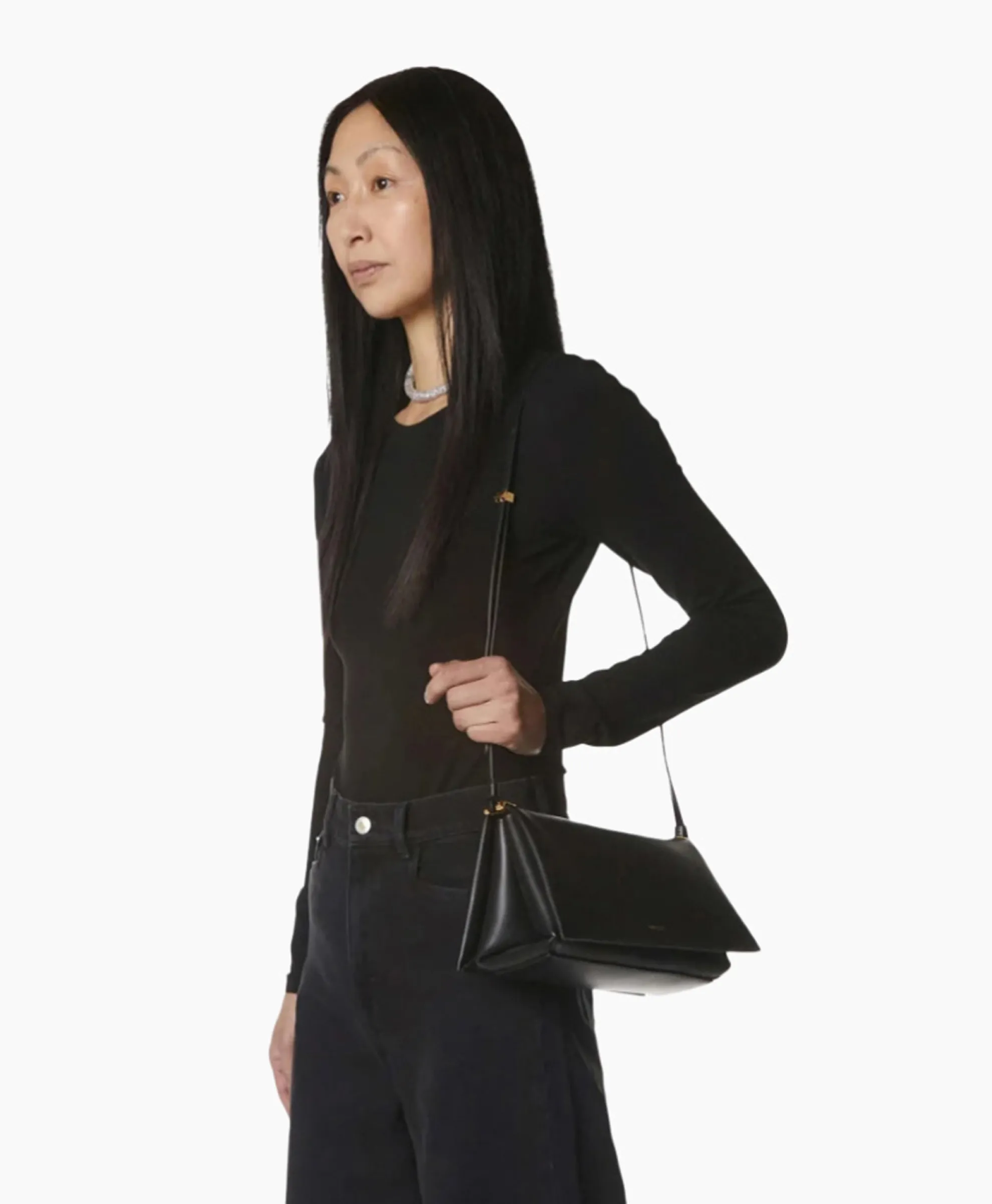 Wandler Schouder / Hand Tas Uma Baguette Zwart