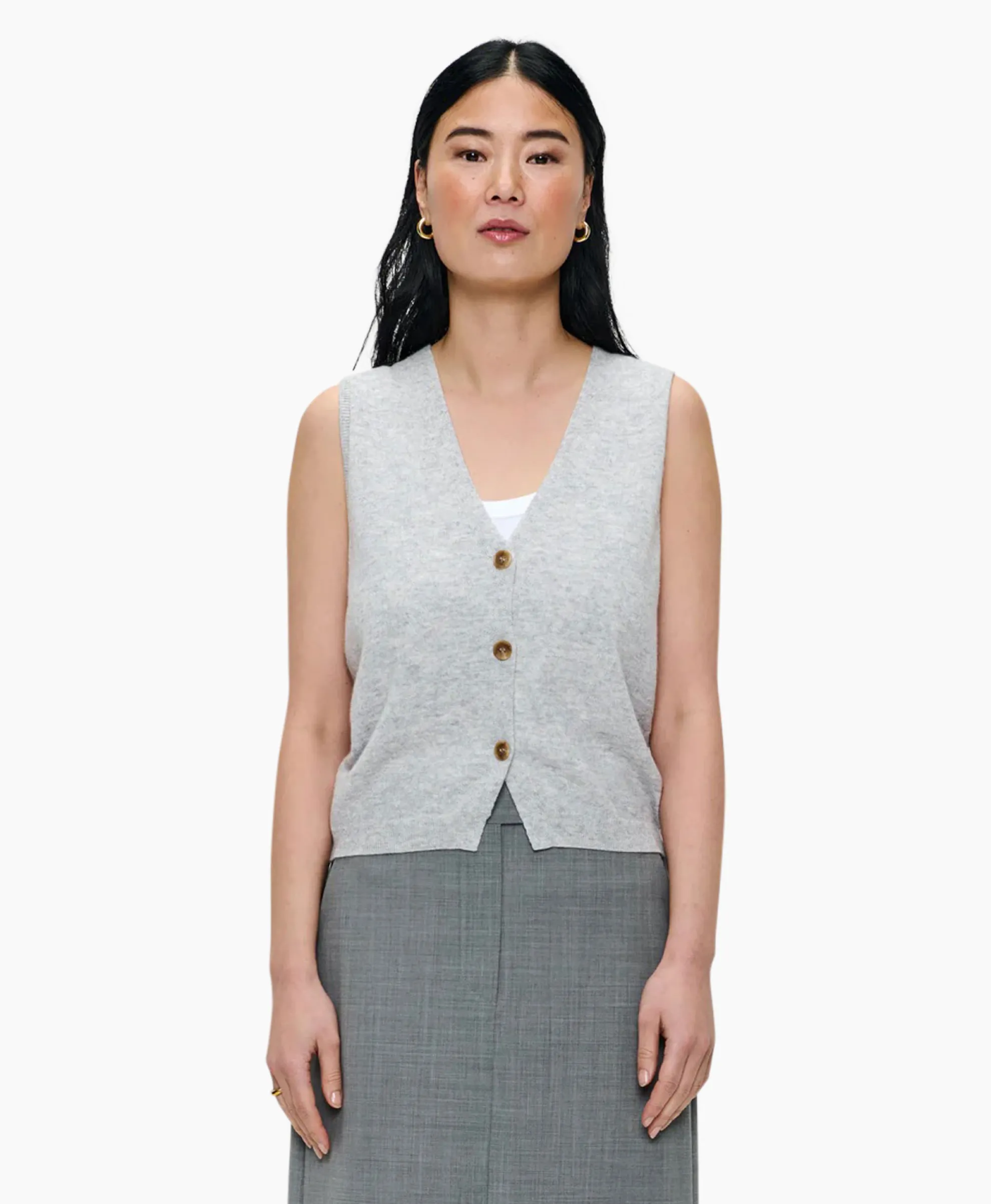 Zenggi Spencer Sleeveless Licht Grijs