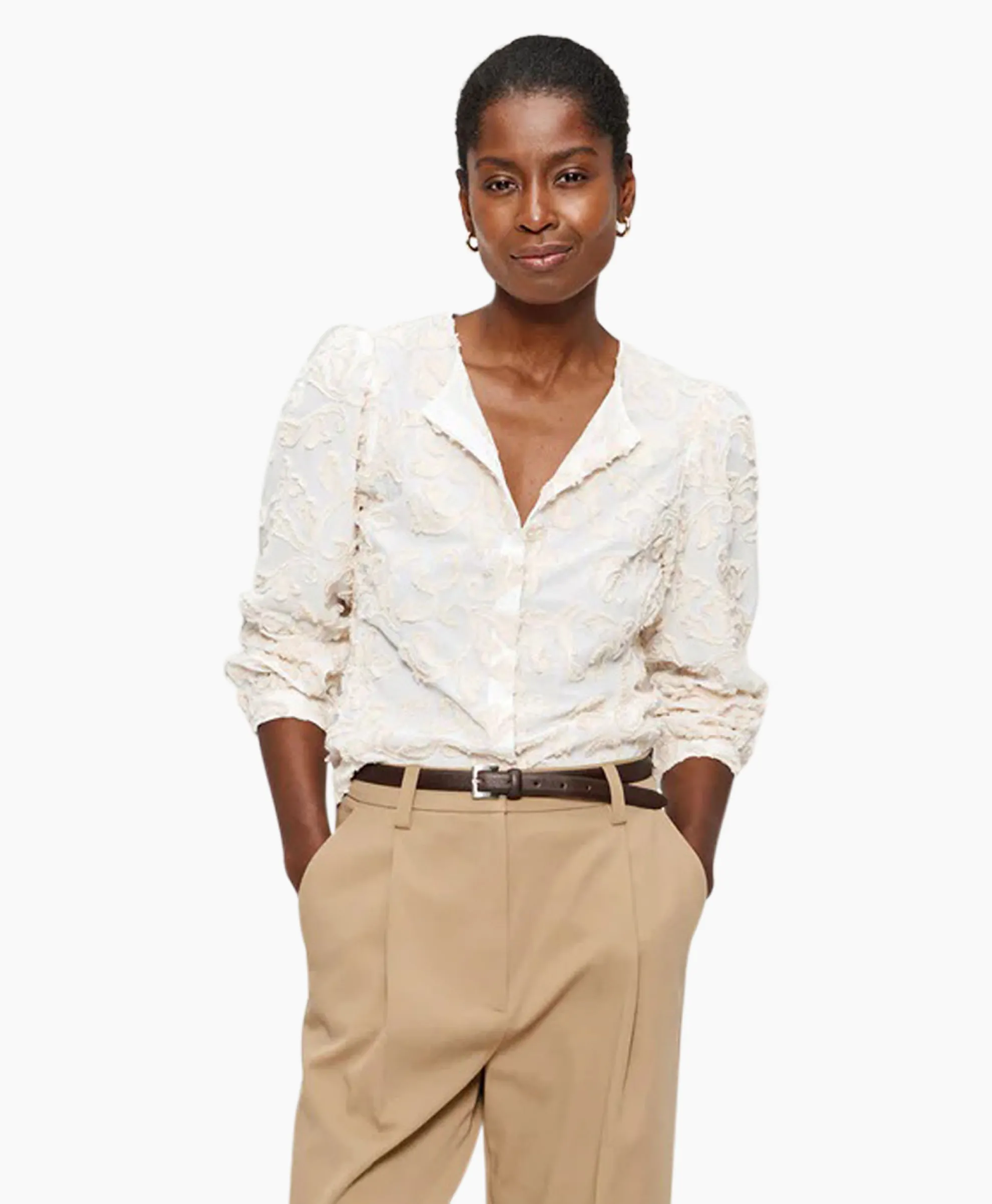 Zenggi Tuniek Embroidered Off White